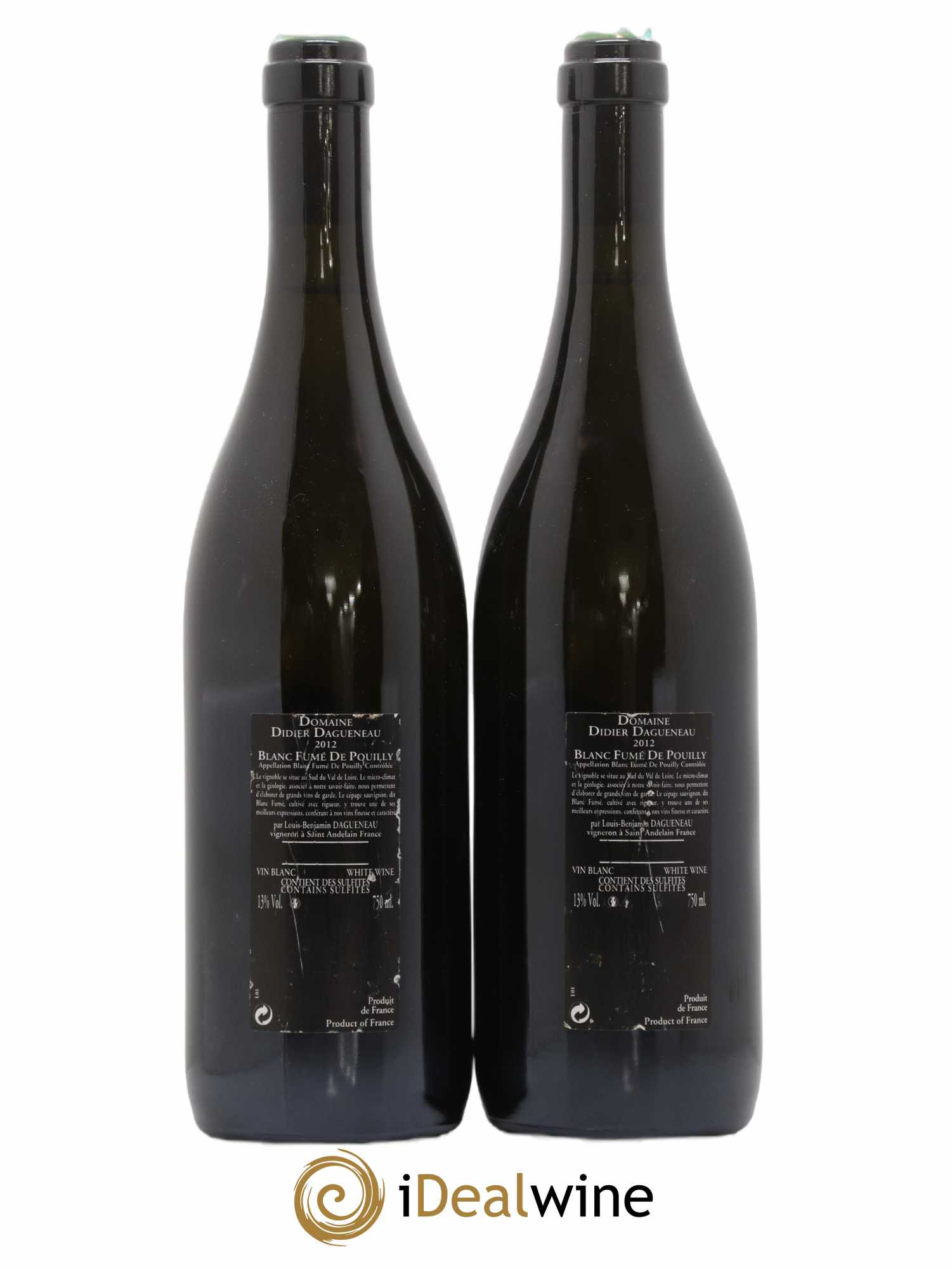 Vin de France (anciennement Pouilly-Fumé) Silex Dagueneau (Domaine Didier - Louis-Benjamin) 2012 - Lot de 2 bouteilles - 1