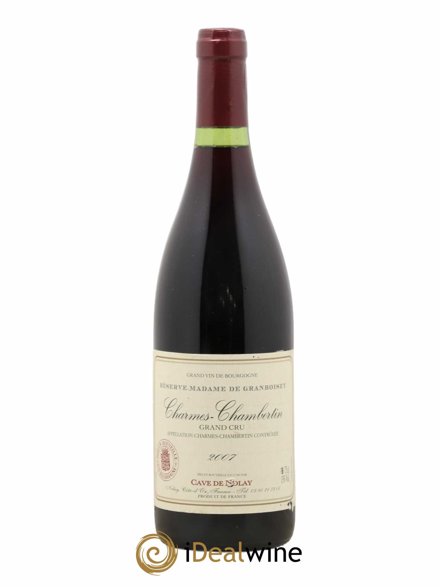Charmes-Chambertin Grand Cru Cave De Nolay 2007 - Lot de 1 bouteille - 0
