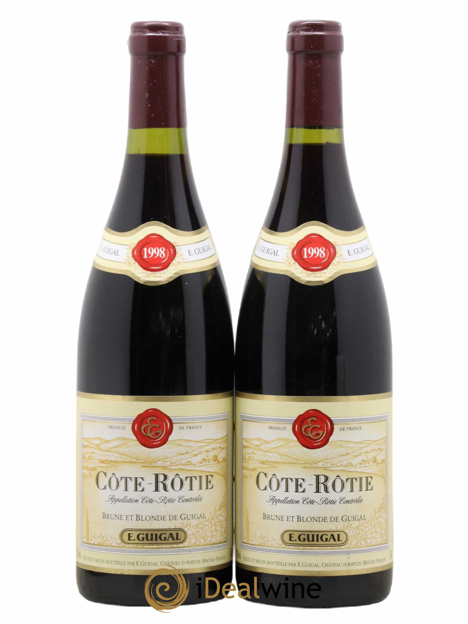 Côte-Rôtie Côtes Brune et Blonde Guigal 1998 - Lot de 2 bouteilles - 0