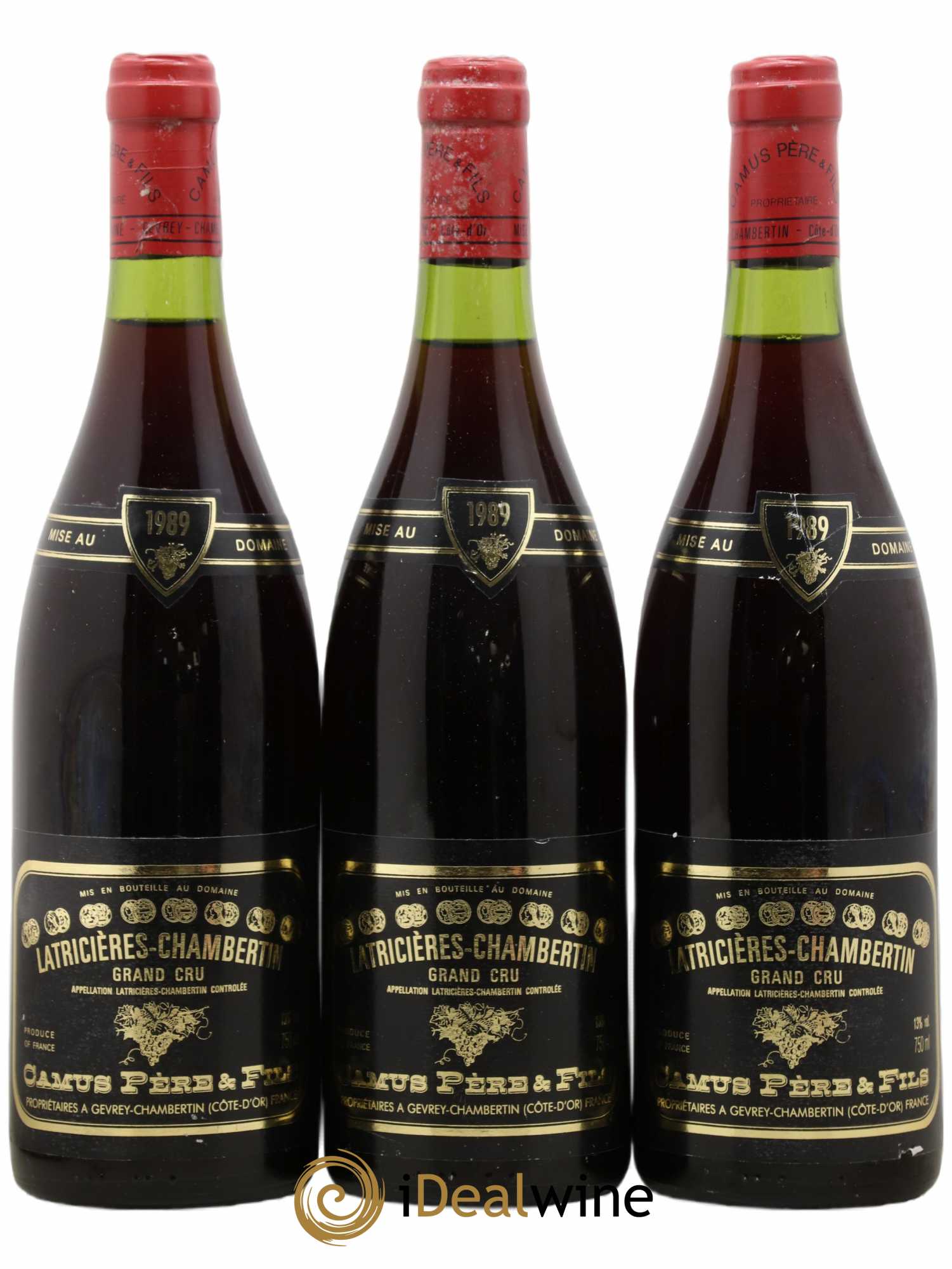 Latricières-Chambertin Grand Cru Camus Père et Fils (Domaine) 1989 - Lot de 3 bouteilles - 0