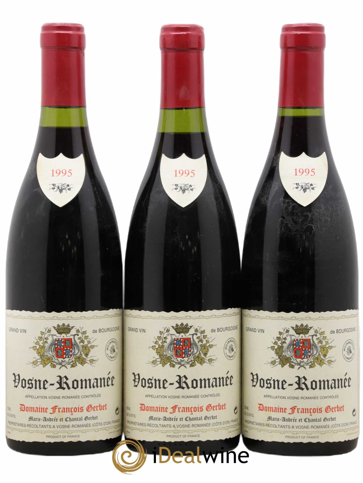 Vosne-Romanée François Gerbet 1995 - Lot de 3 bouteilles - 0