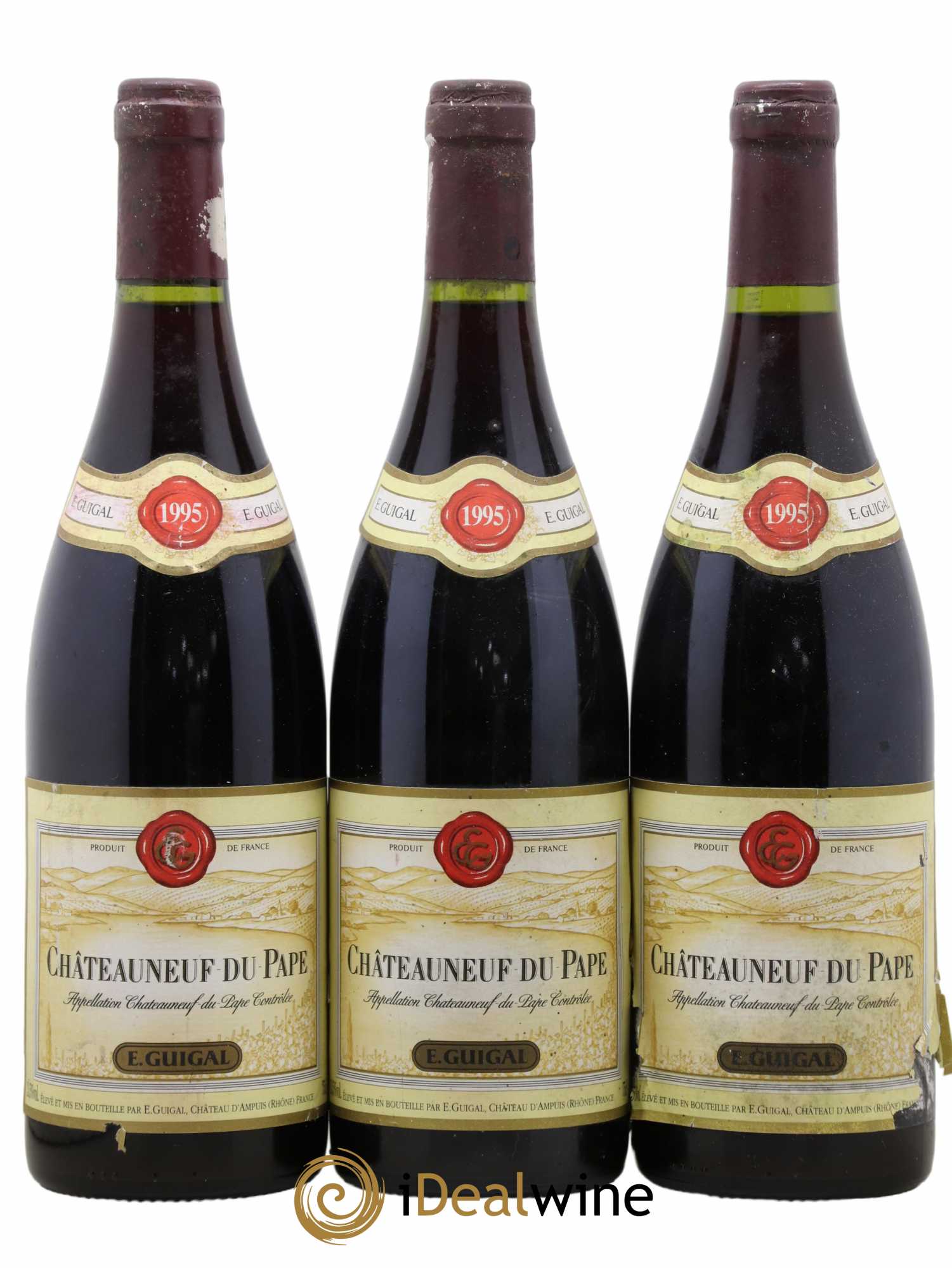 Châteauneuf-du-Pape Guigal 1995 - Lot de 3 bouteilles - 0