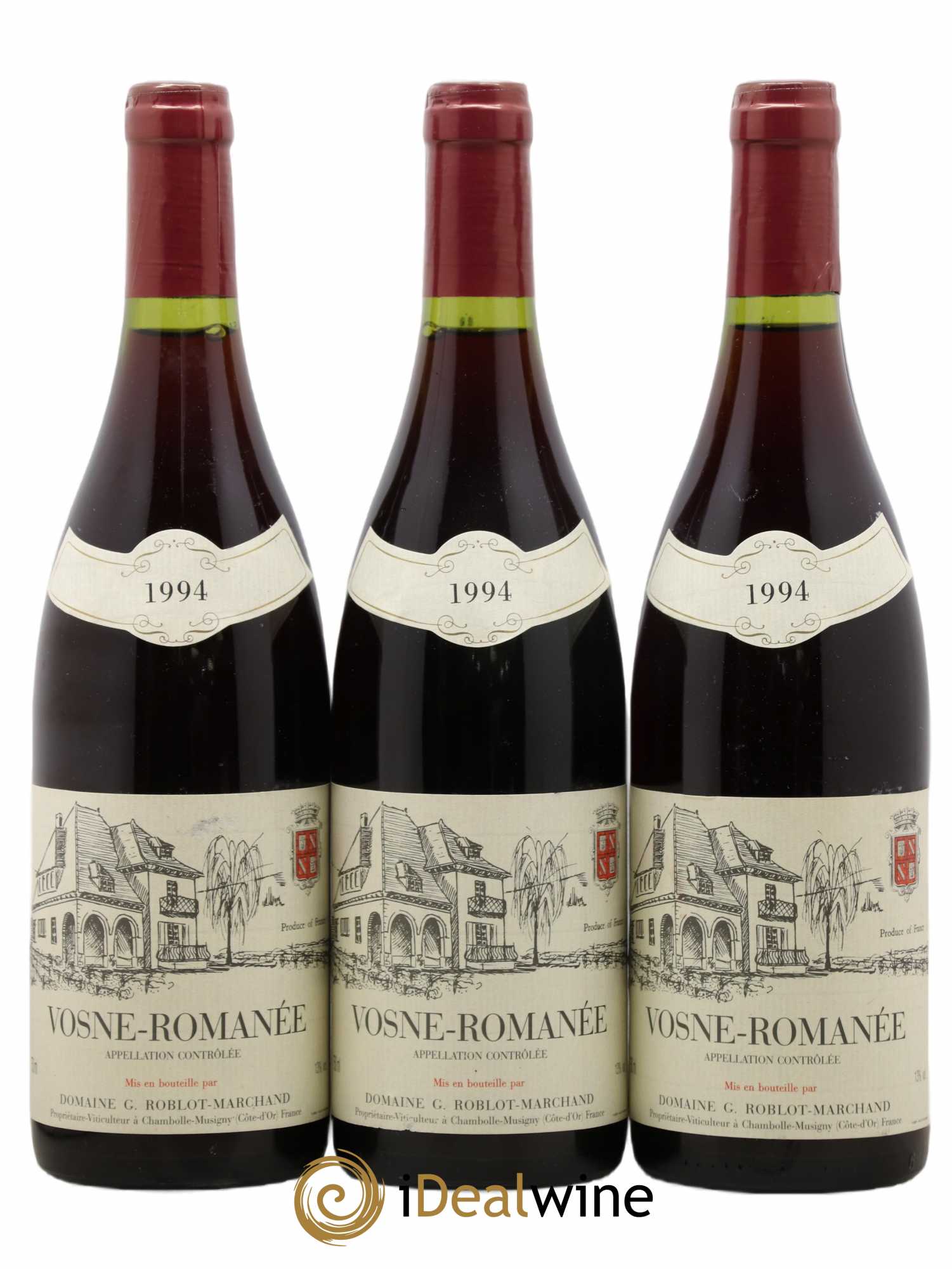 Vosne-Romanée Domaine Roblot - Marchand 1994 - Posten von 3 Flaschen - 0