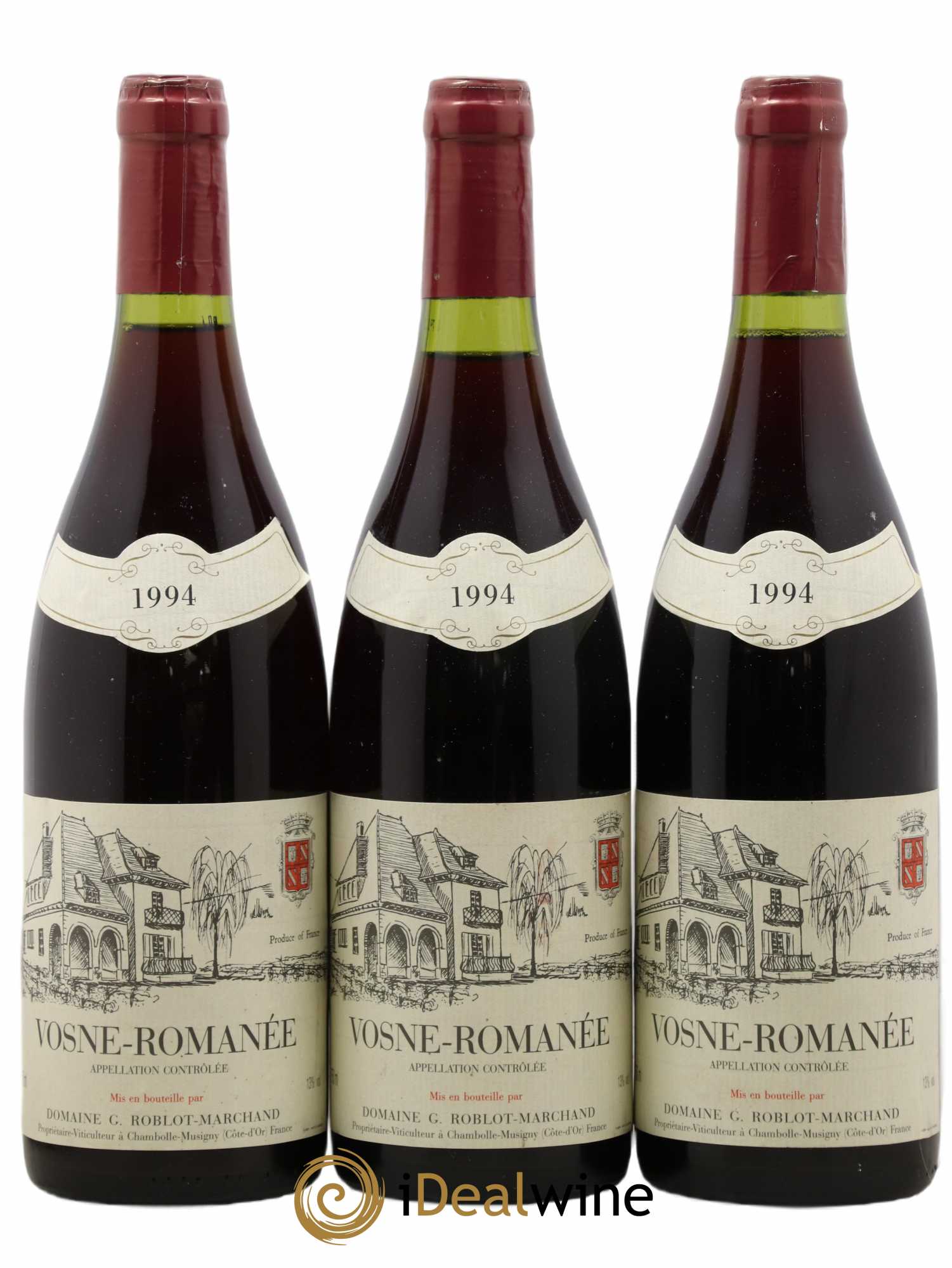 Vosne-Romanée Domaine Roblot - Marchand 1994 - Posten von 3 Flaschen - 0