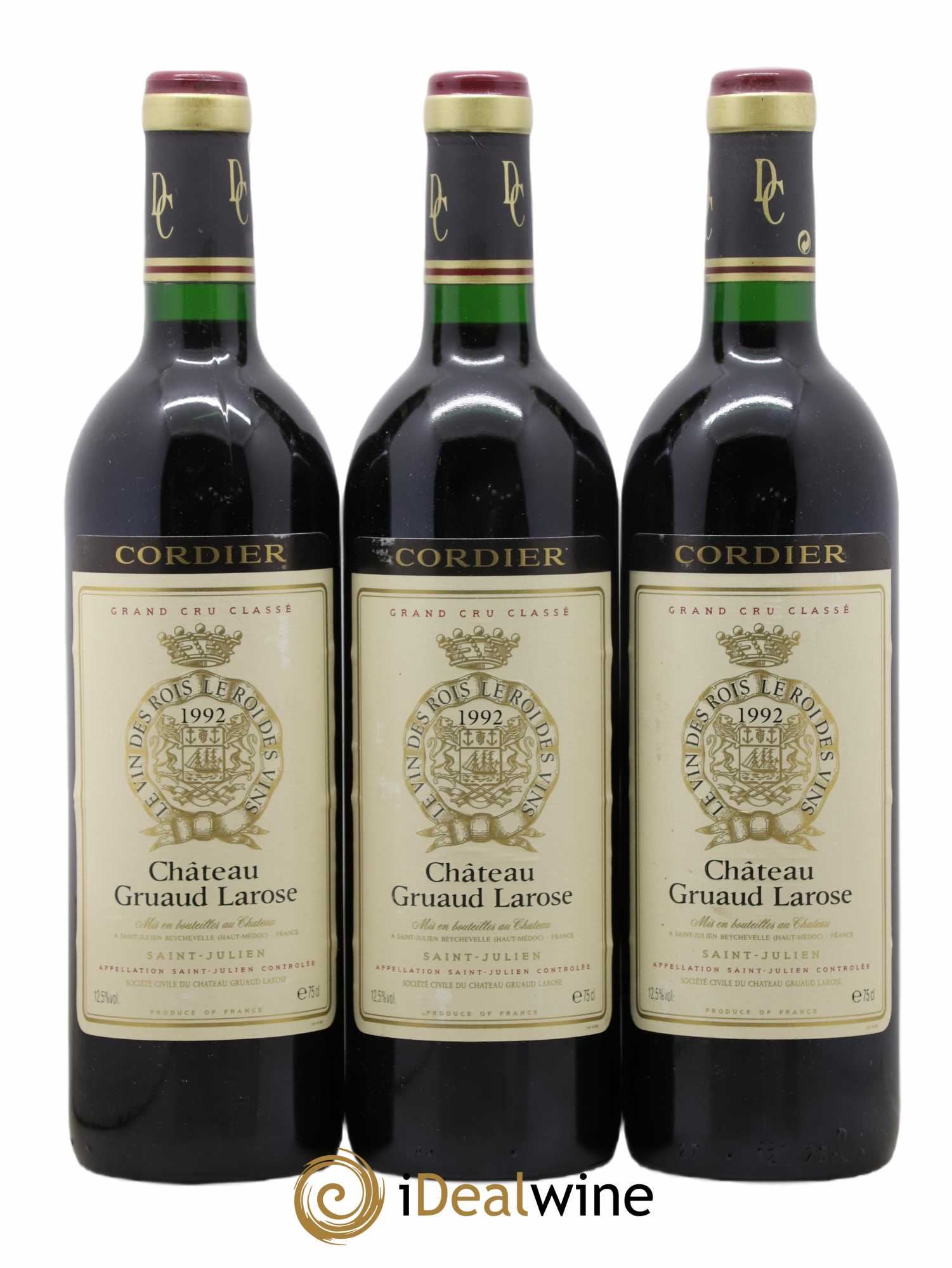 Château Gruaud Larose 2ème Grand Cru Classé 1992 - Lot de 3 bouteilles - 0