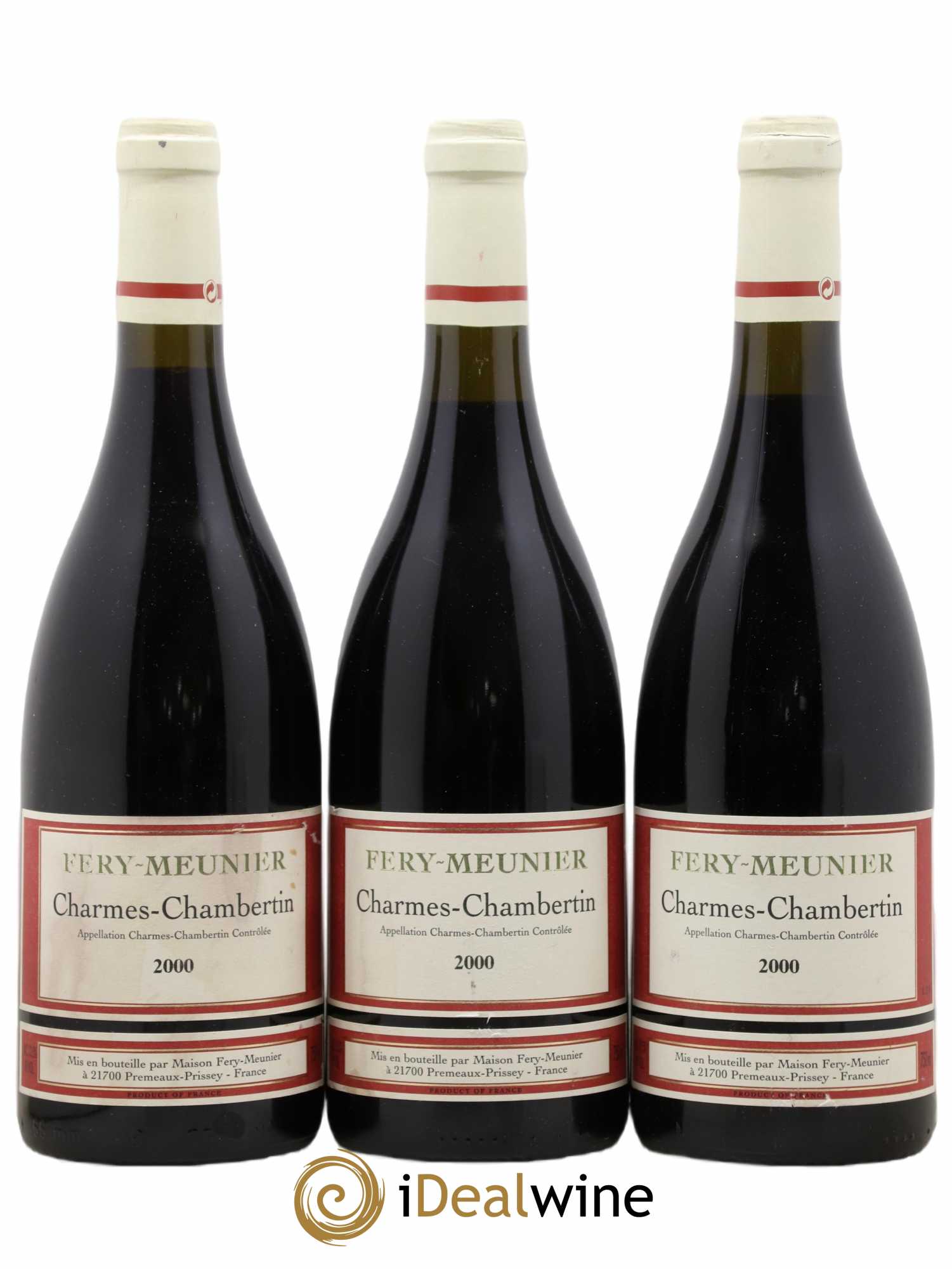 Charmes-Chambertin Grand Cru Fery Meunier 2000 - Lot de 3 bouteilles - 0