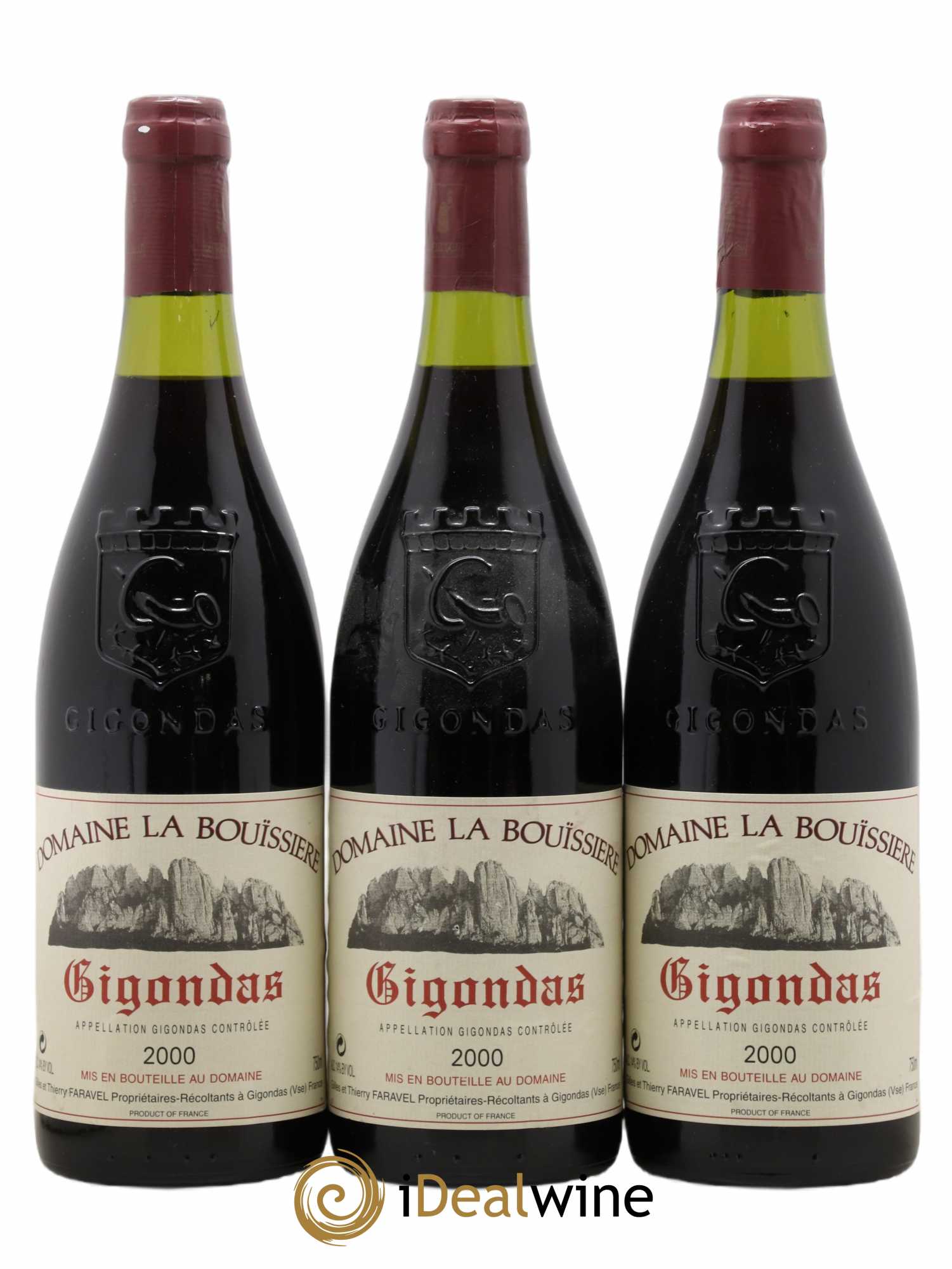 Gigondas La Bouïssière 2000 - Lot de 3 bouteilles - 0
