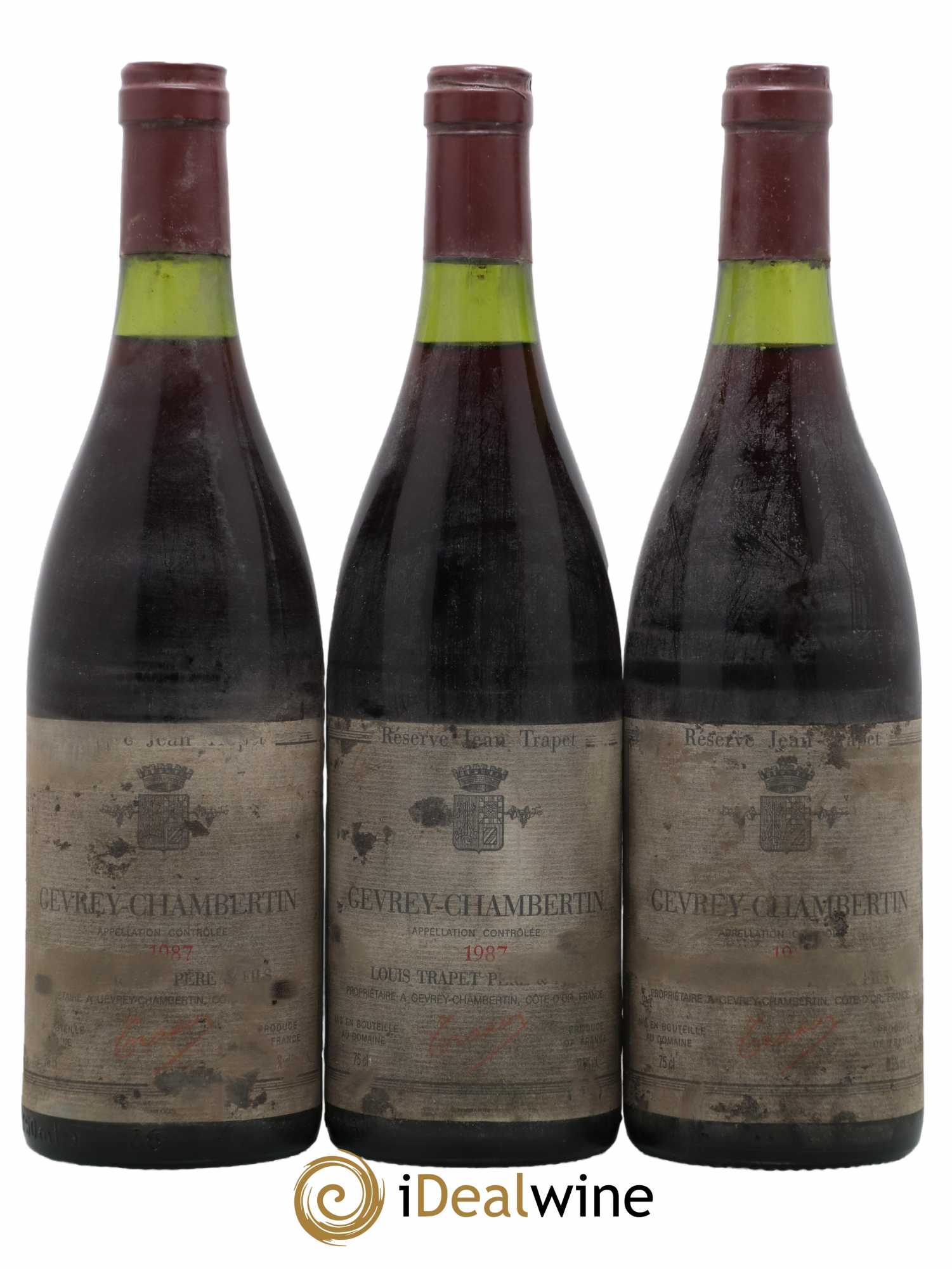 Gevrey-Chambertin Louis Trapet 1987 - Lot de 3 bouteilles - 0