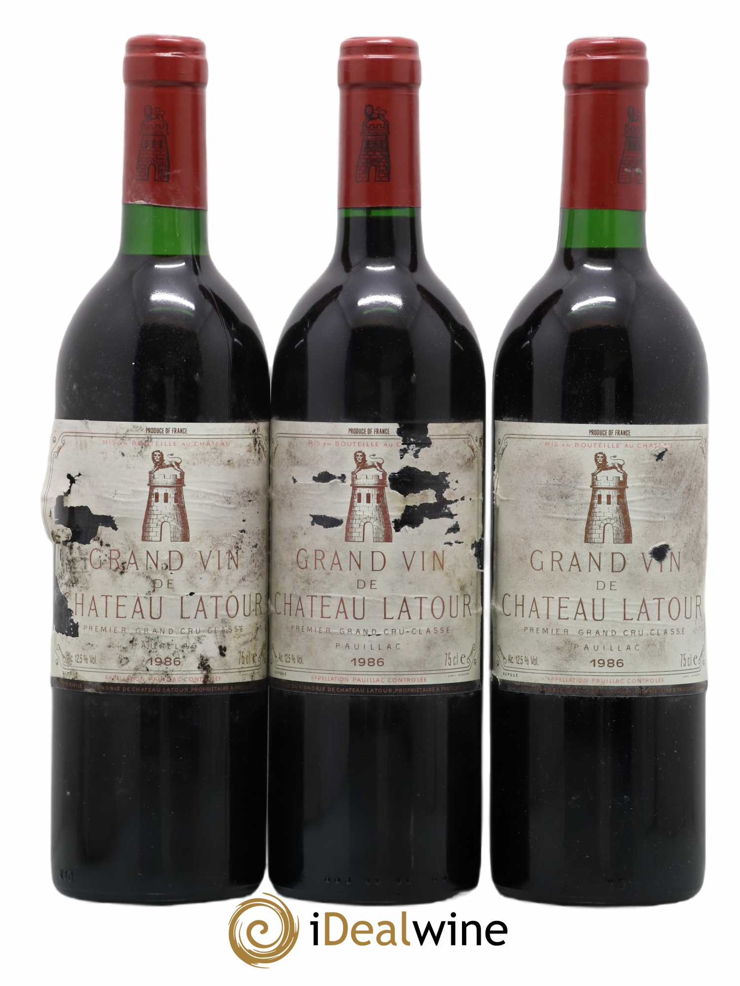 Château Latour 1er Grand Cru Classé (sans prix de réserve) 1986 - Lot de 3 bouteilles - 0
