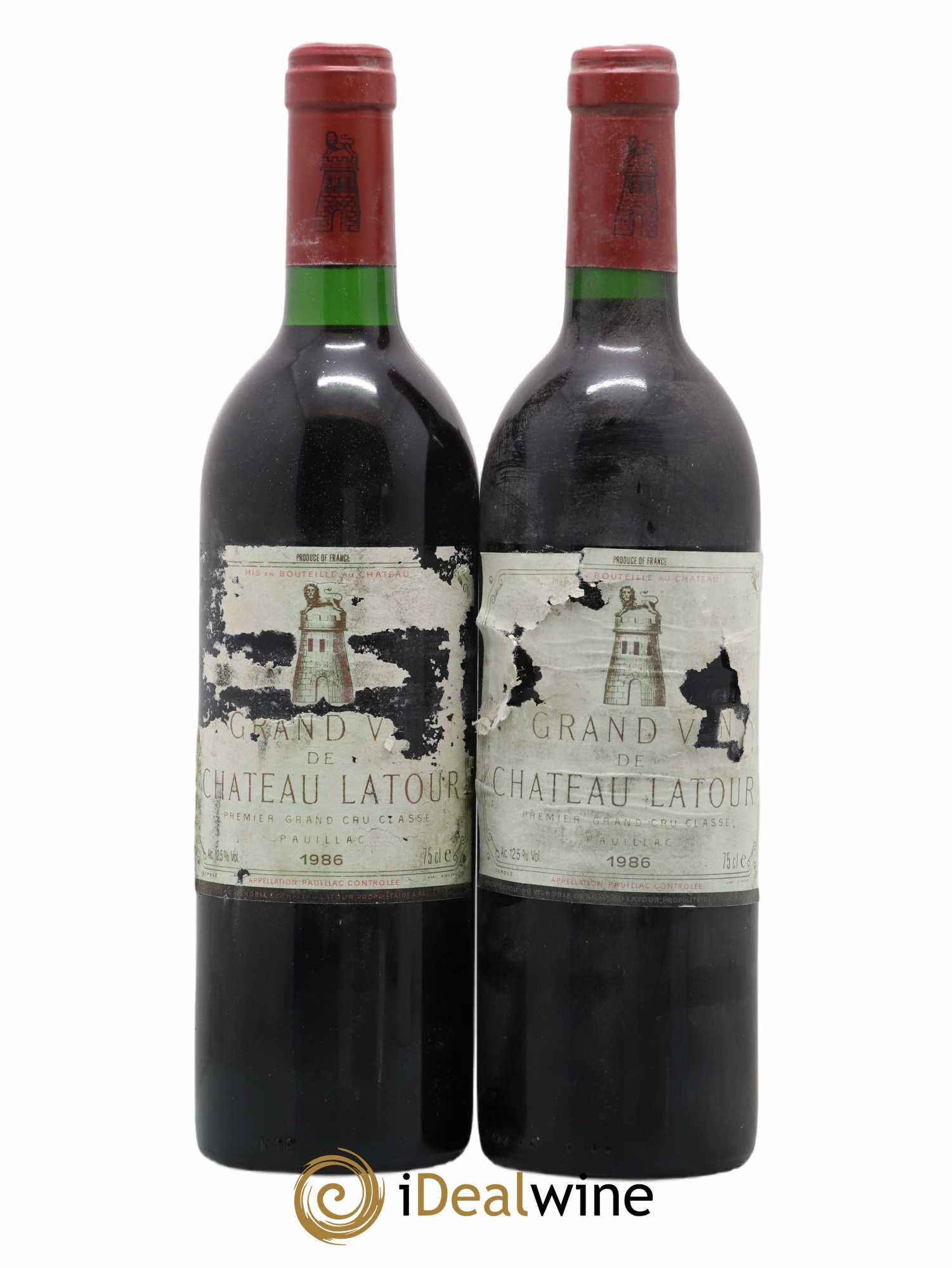 Château Latour 1er Grand Cru Classé 1986 - Lot de 2 bouteilles - 0