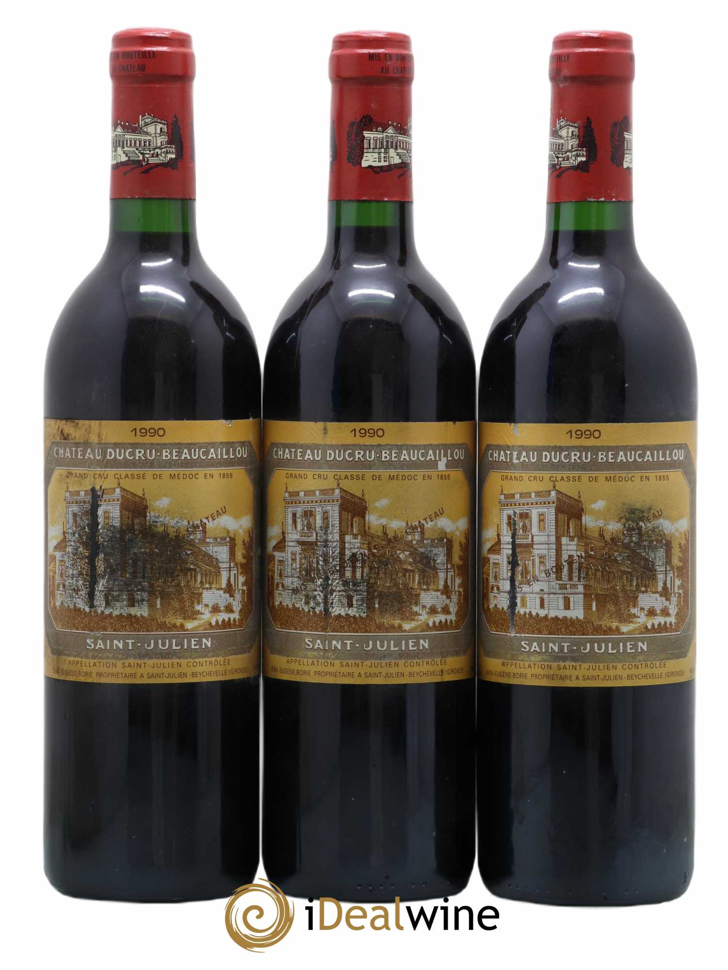 Château Ducru Beaucaillou 2ème Grand Cru Classé 1990 - Lot de 3 bouteilles - 0