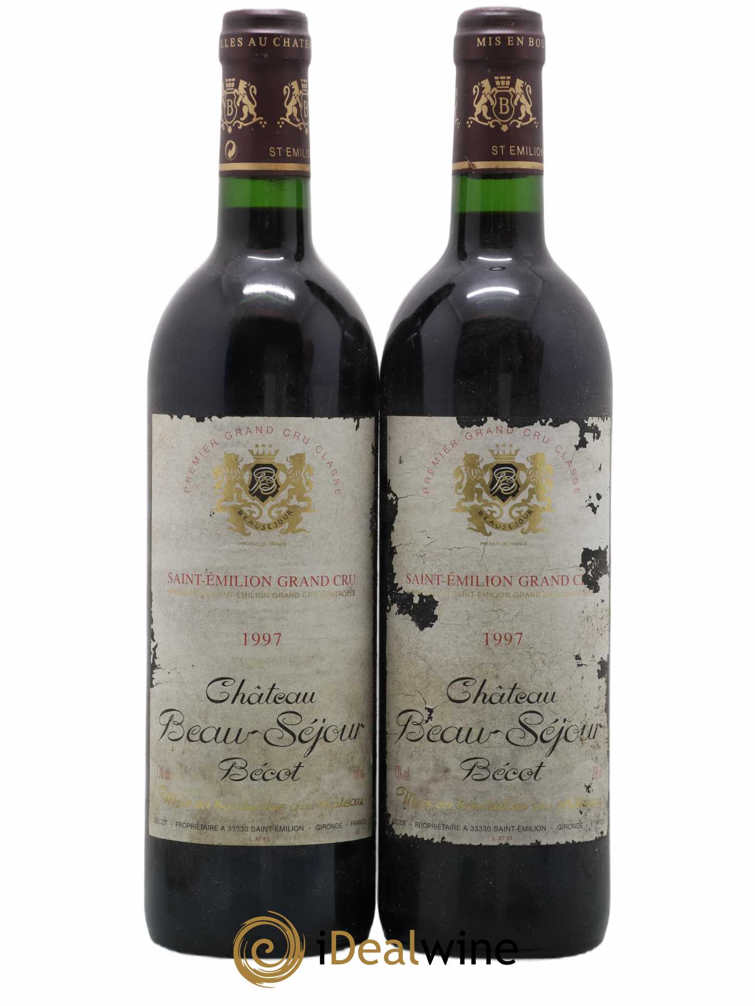Château Beau-Séjour Bécot 1er Grand Cru Classé B 1997 - Lot de 2 bouteilles - 0