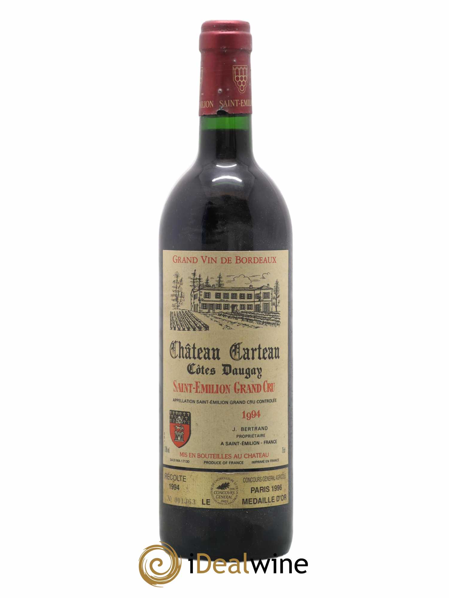 Saint-Émilion Château Carteau Côtes Daugay 1994 - Posten von 1 Flasche - 0