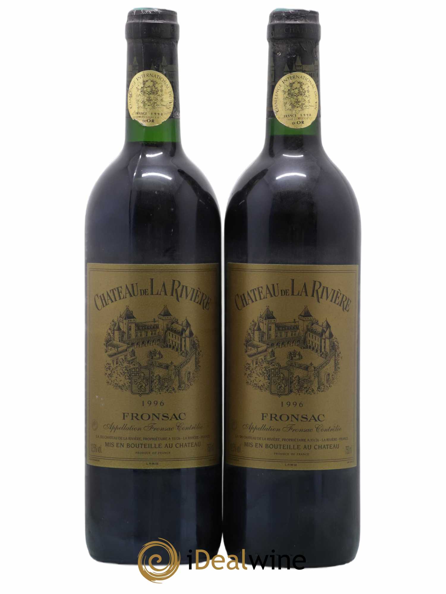 Château de La Rivière (sans prix de réserve) 1996 - Lot de 2 bouteilles - 0