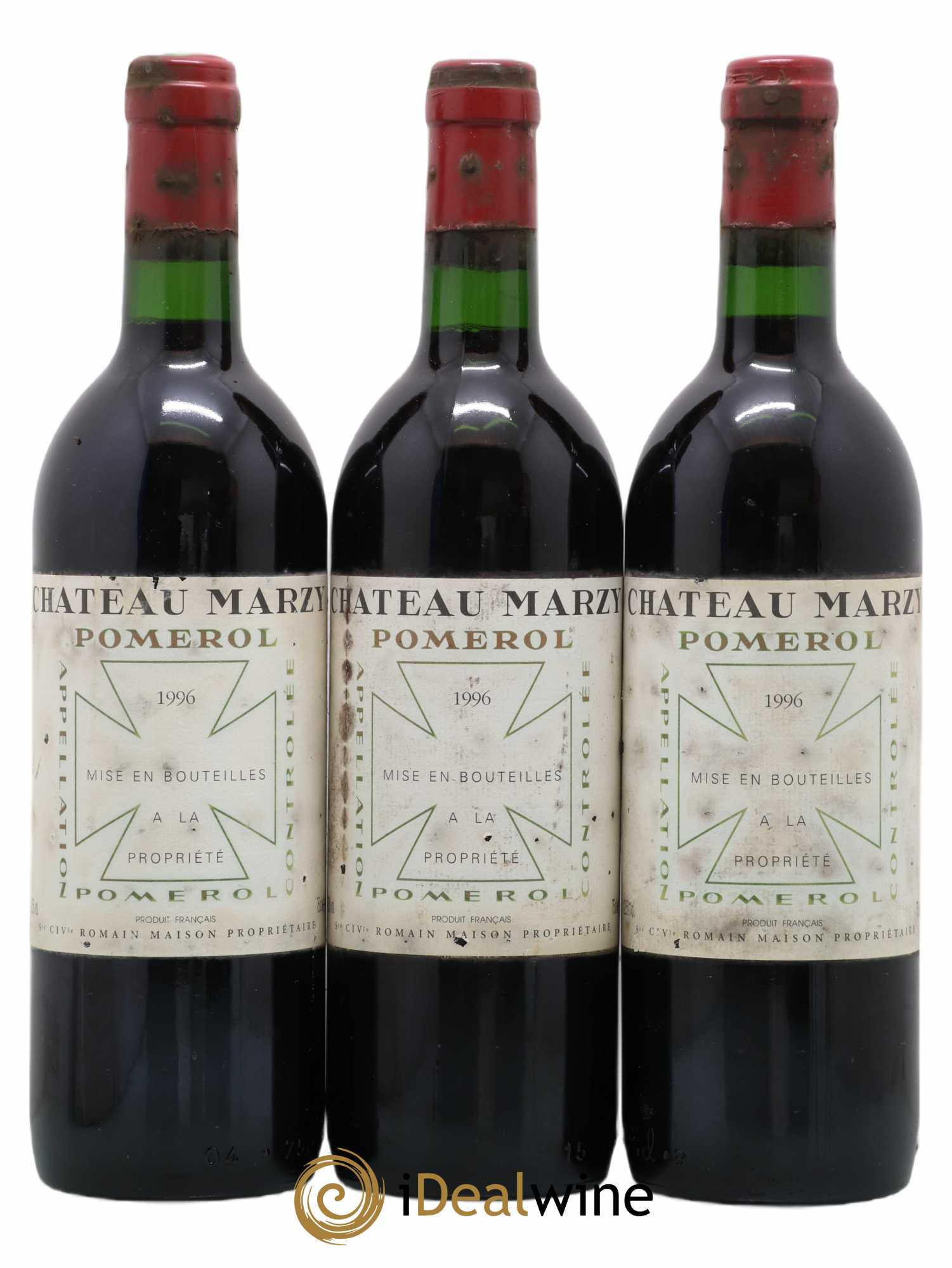 Pomerol Château Marzy 1996 - Lot de 3 bouteilles - 0