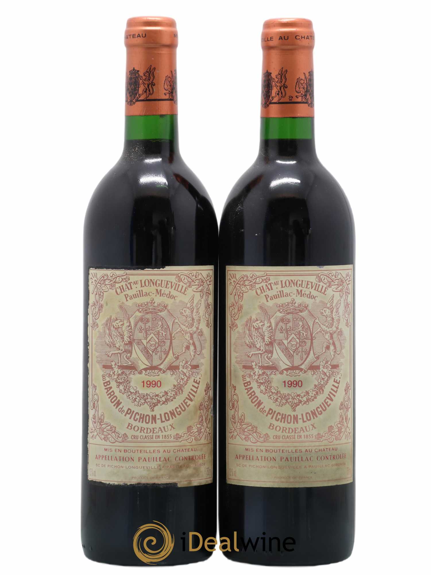 Pichon Longueville Baron 2ème Grand Cru Classé 1990 - Lot de 2 bouteilles - 0