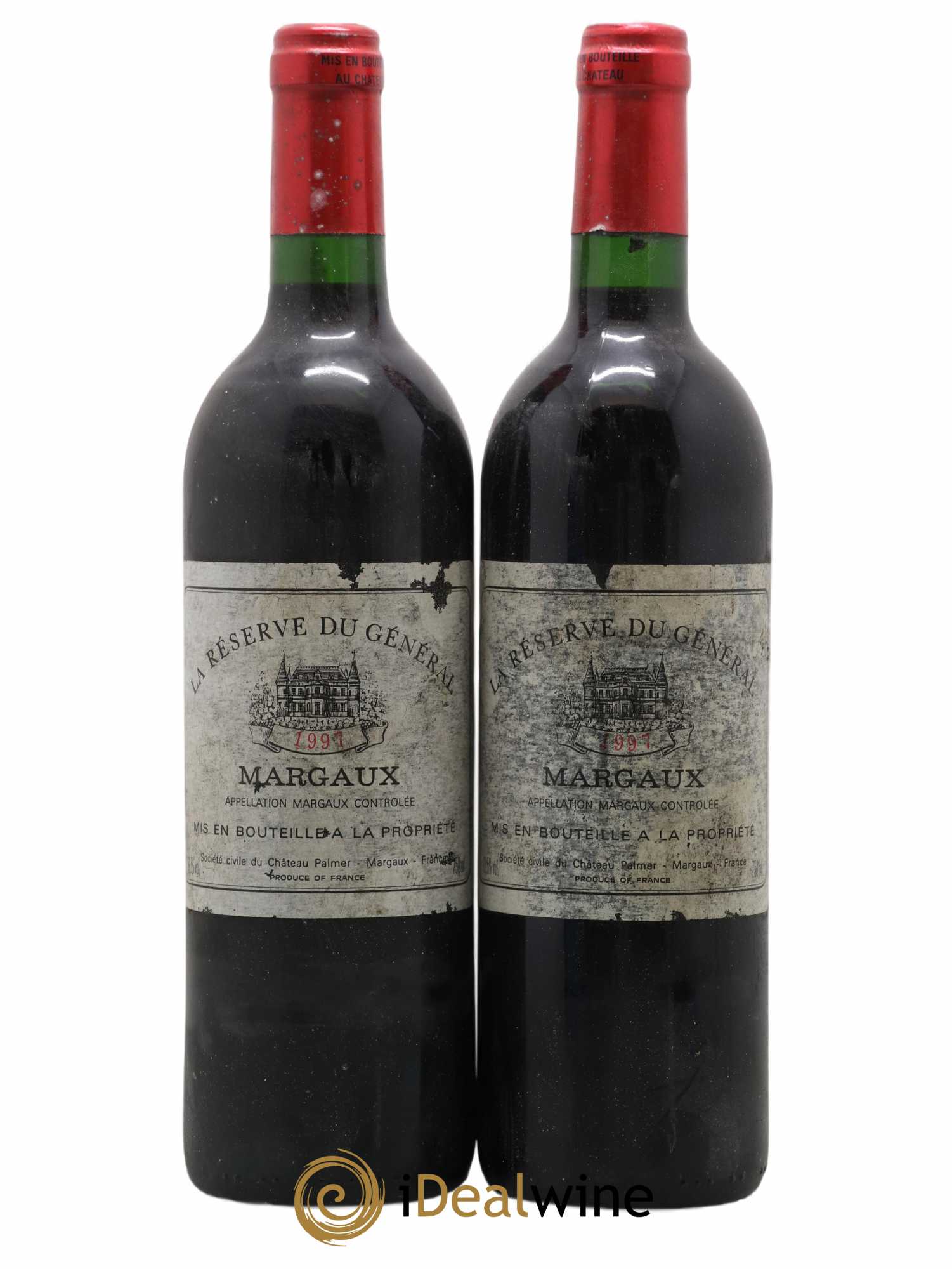 Bordeaux Margaux La Reserve du General Chateau Palmer 1997 - Posten von 2 Flaschen - 0