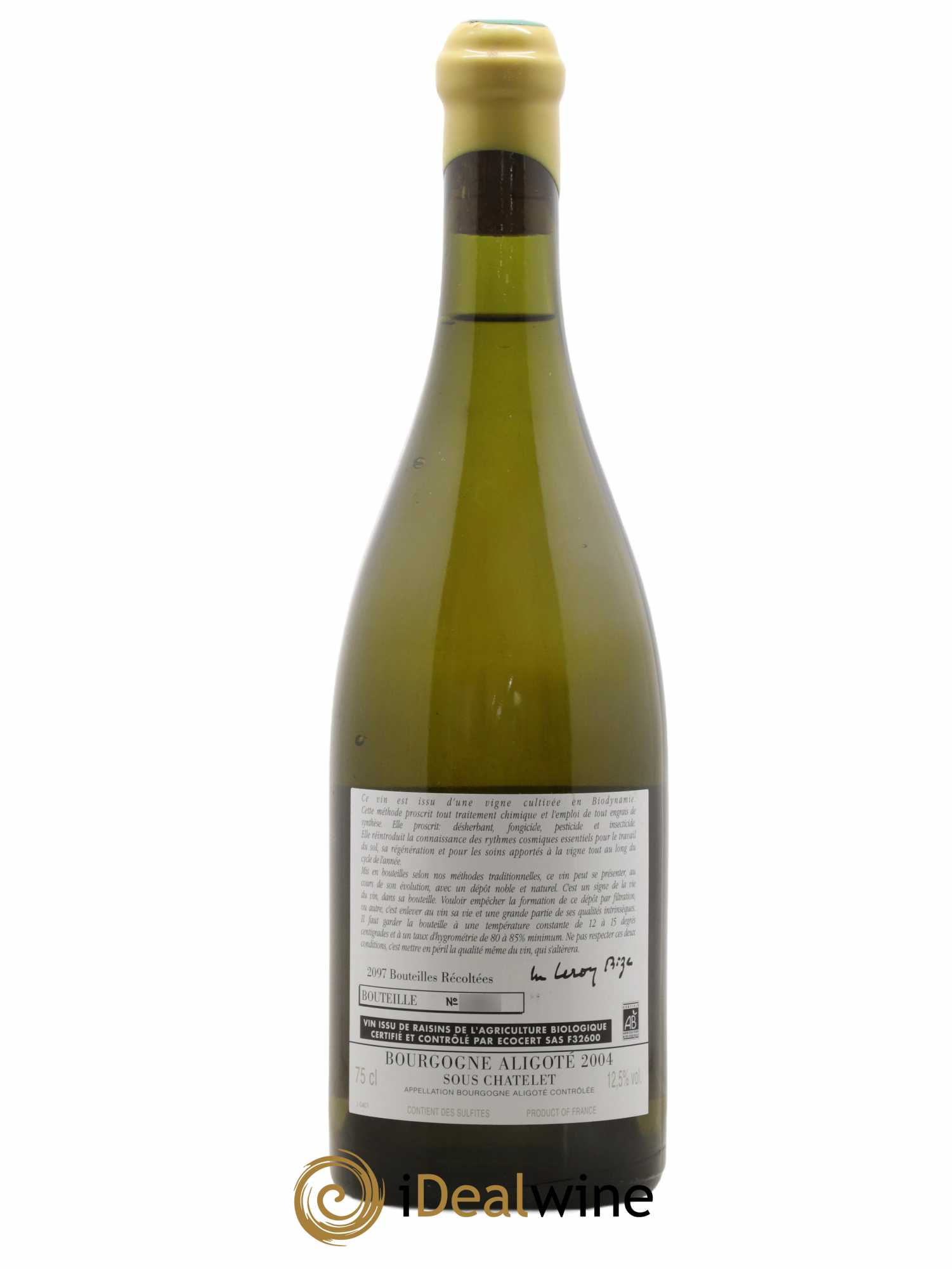 Bourgogne Aligoté Sous Chatelet d'Auvenay (Domaine) 2004 - Lot de 1 bouteille - 1