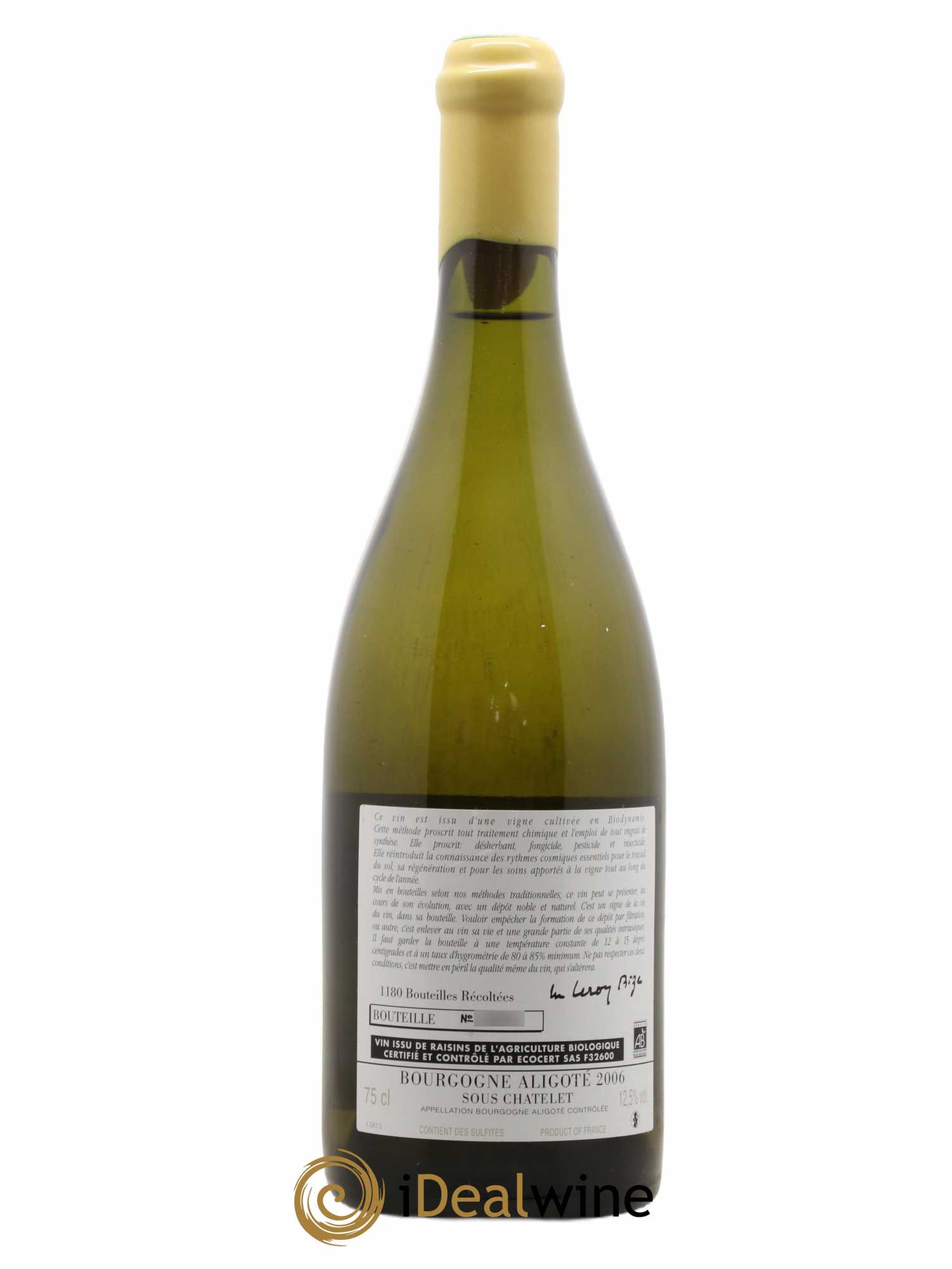Bourgogne Aligoté Sous Chatelet d'Auvenay (Domaine) 2006 - Lot de 1 bouteille - 1