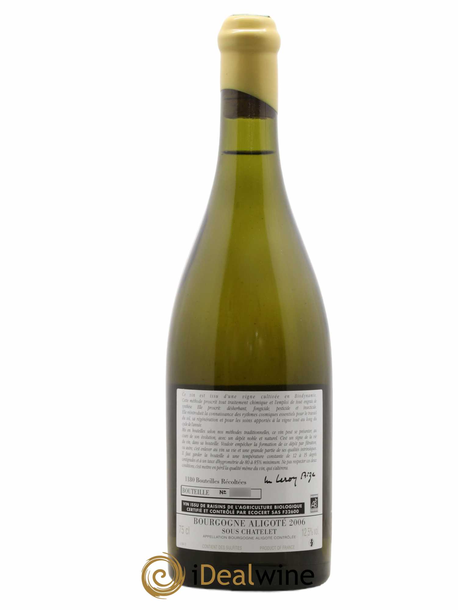 Bourgogne Aligoté Sous Chatelet d'Auvenay (Domaine) 2006 - Lot de 1 bouteille - 1