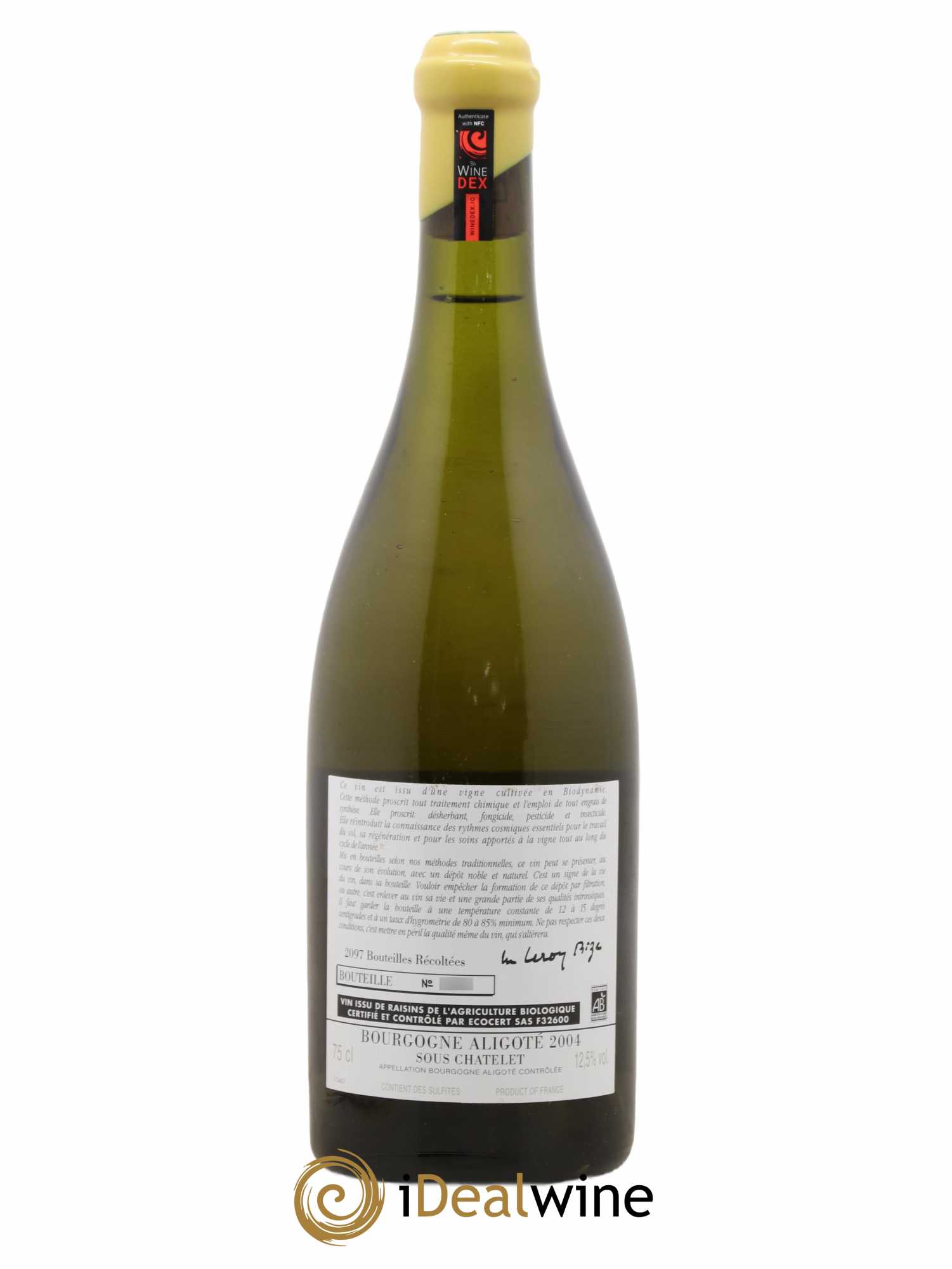 Bourgogne Aligoté Sous Chatelet d'Auvenay (Domaine) 2004 - Lot de 1 bouteille - 1