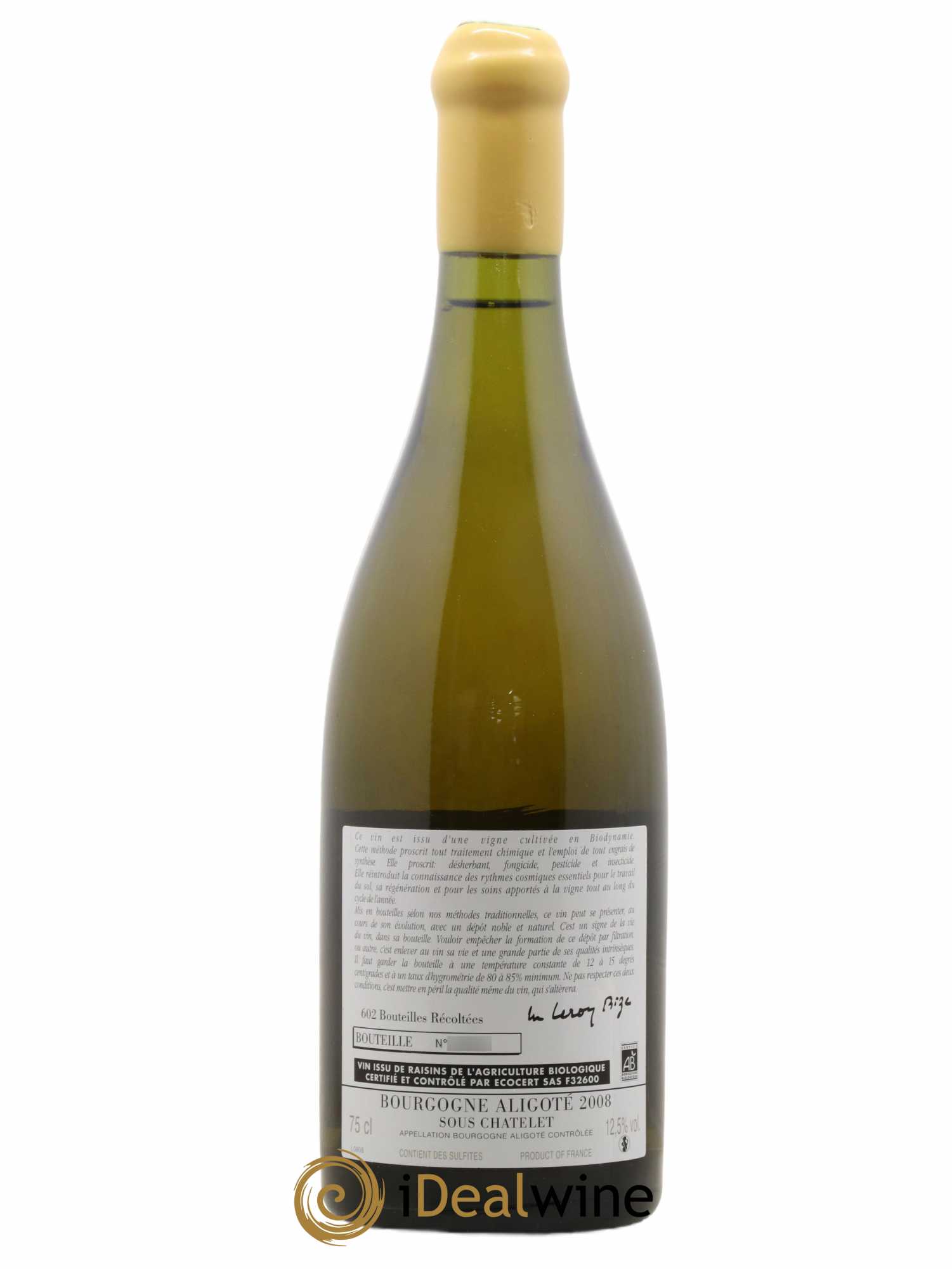 Bourgogne Aligoté Sous Chatelet d'Auvenay (Domaine) 2008 - Lot de 1 bouteille - 1