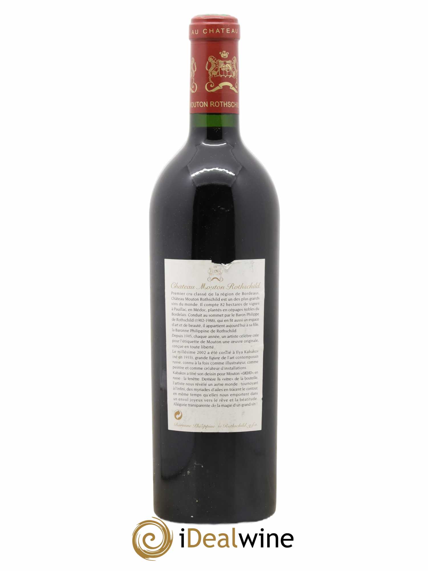 Château Mouton Rothschild 1er Grand Cru Classé 2002 - Lot de 1 bouteille - 1