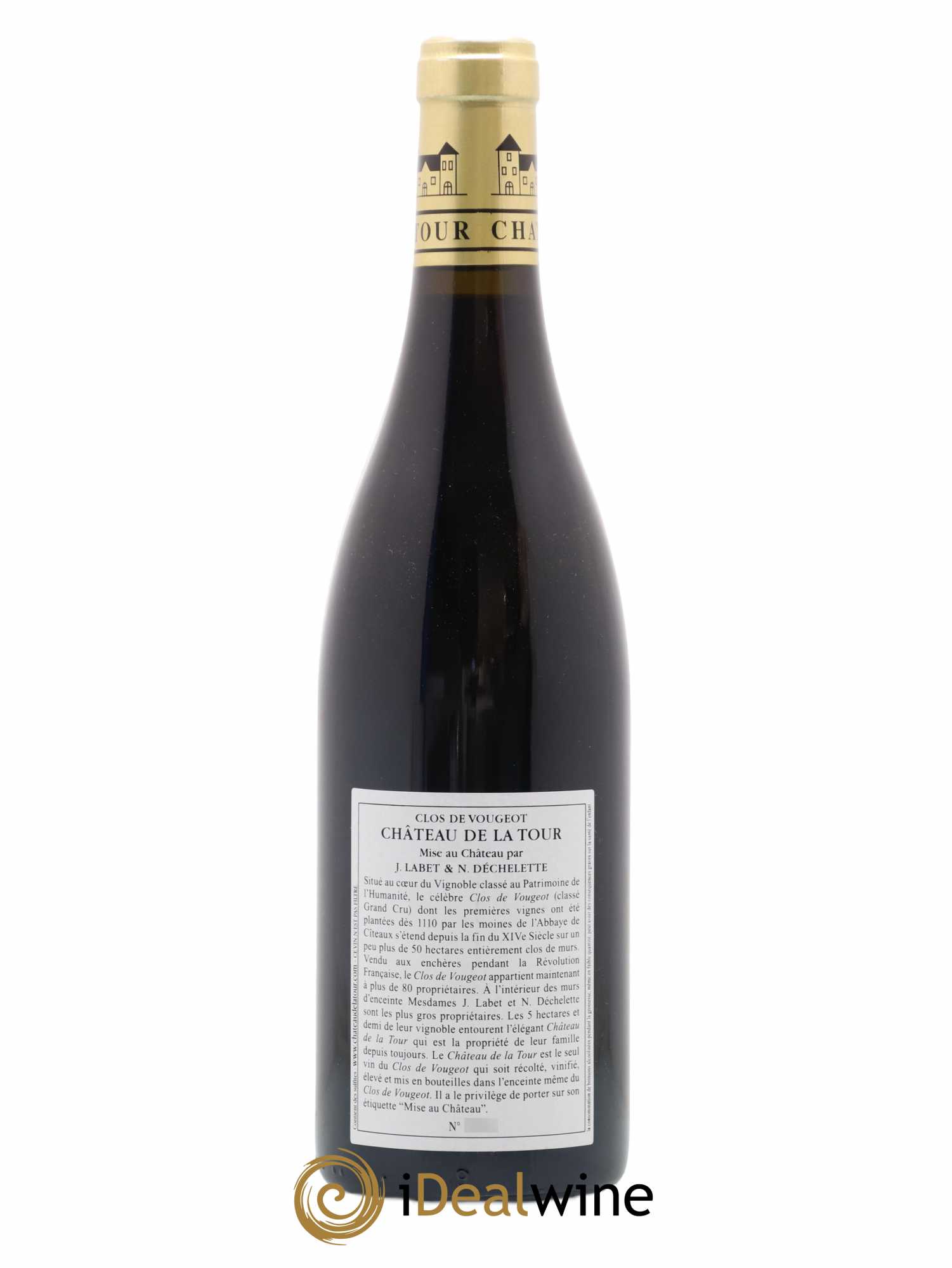 Clos de Vougeot Grand Cru Vieilles Vignes Château de La Tour 2016 - Lot de 1 bouteille - 1