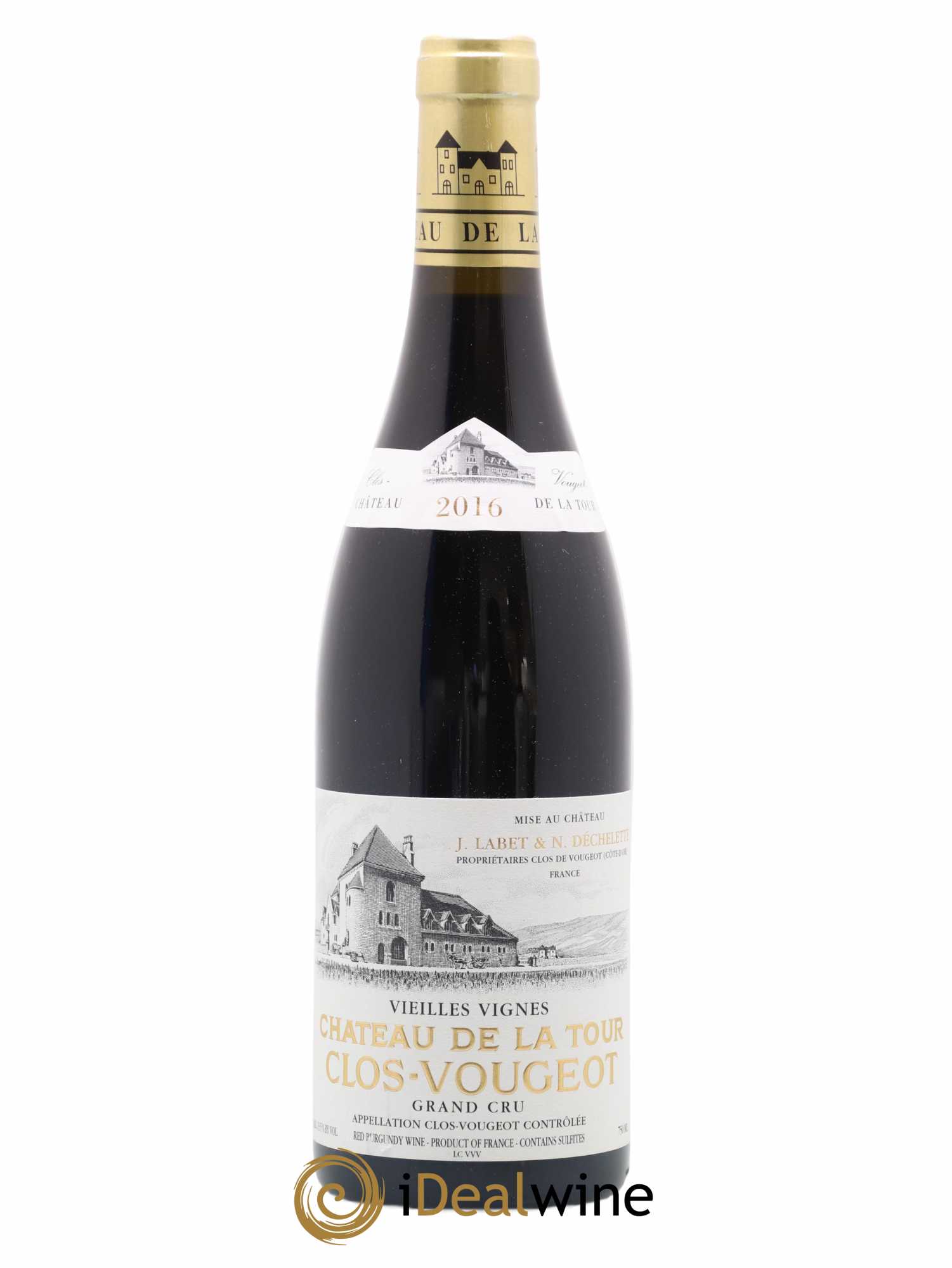 Clos de Vougeot Grand Cru Vieilles Vignes Château de La Tour 2016 - Lot de 1 bouteille - 0