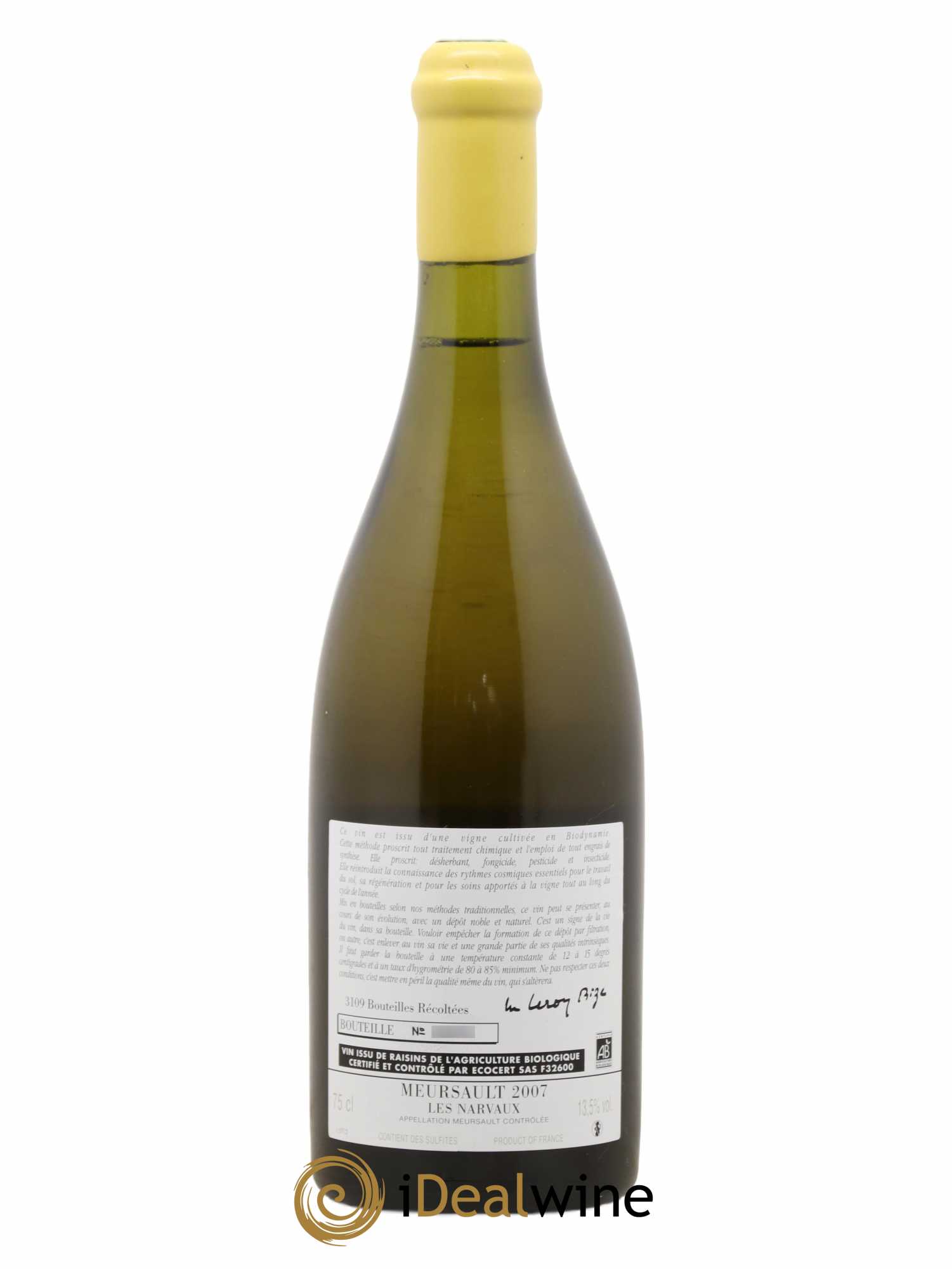 Meursault Les Narvaux d'Auvenay (Domaine) 2007 - Lot de 1 bouteille - 1
