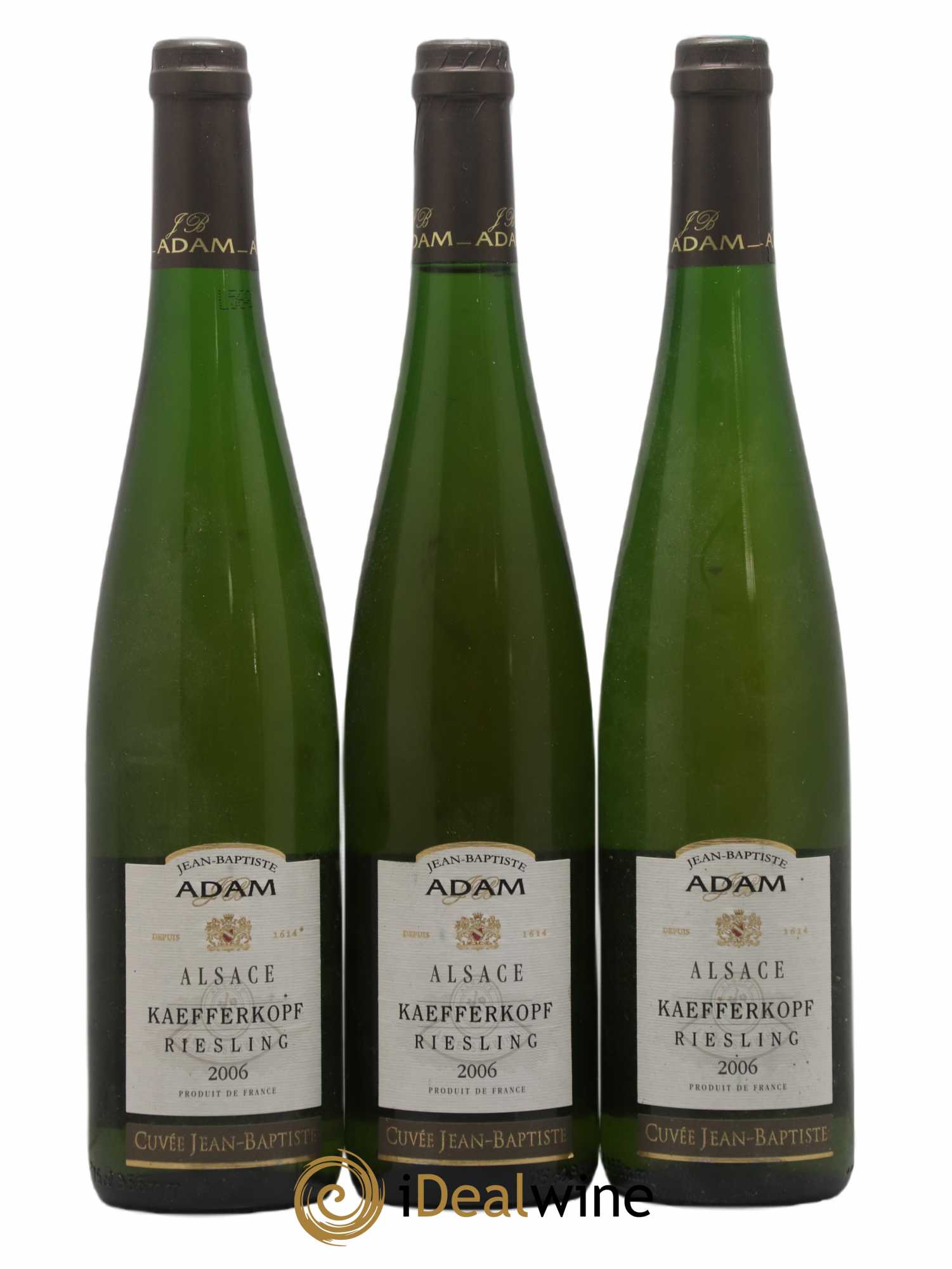Alsace Riesling Kaefferkopf Cuvée JB Adam 2006 - Lot de 3 bouteilles - 0