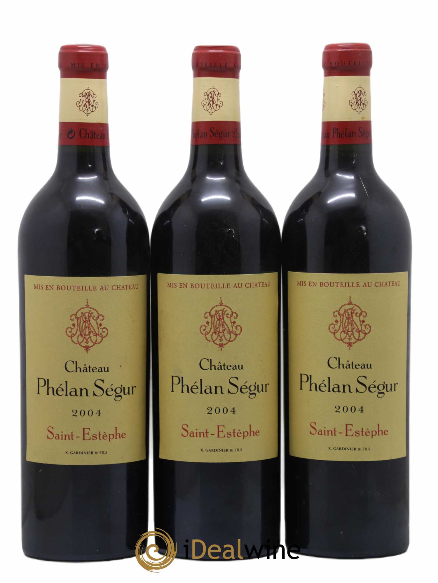 Château Phélan Ségur 2004 - Lot de 3 bouteilles - 0