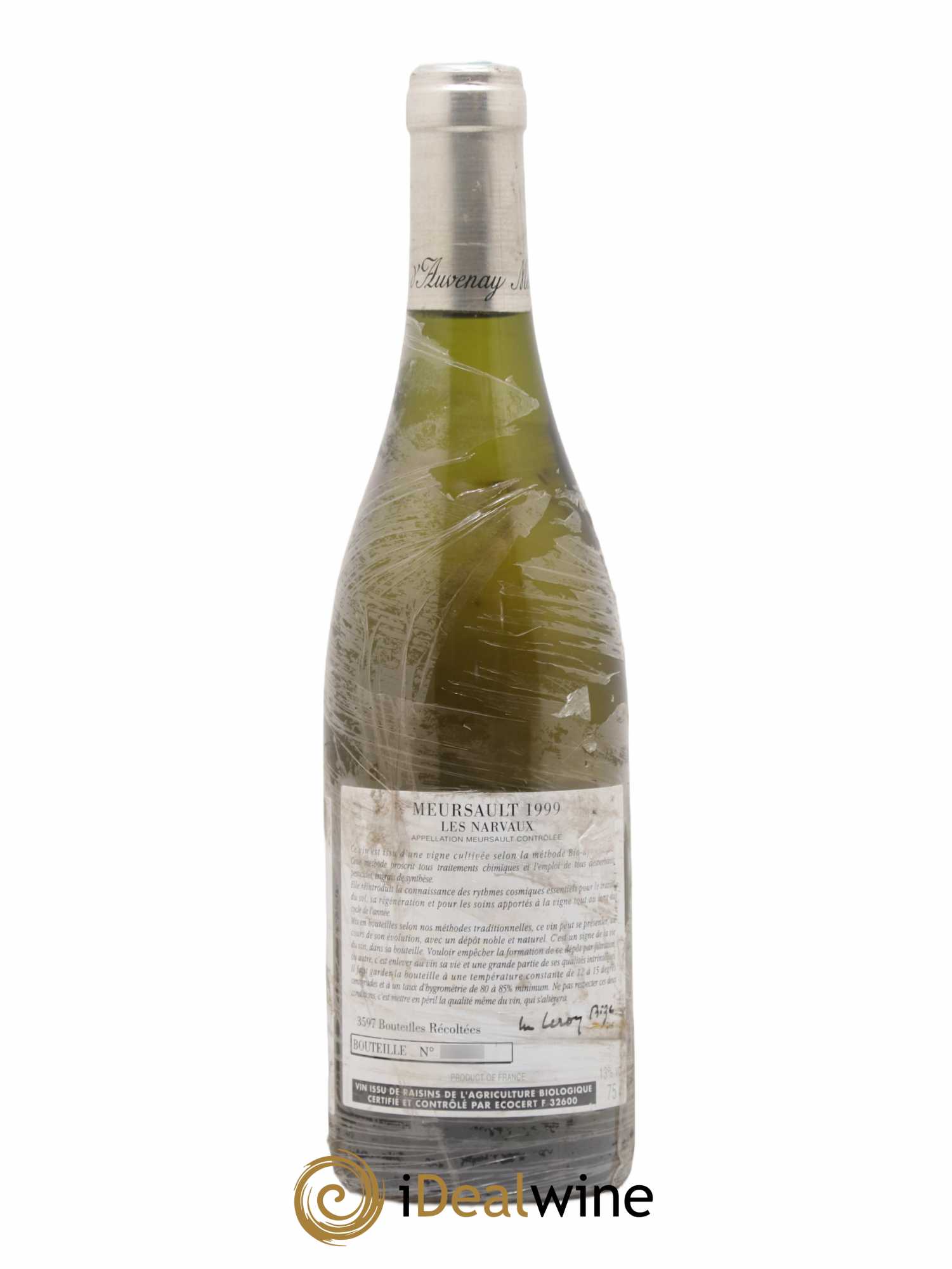 Meursault Les Narvaux d'Auvenay (Domaine) 1999 - Lot de 1 bouteille - 1