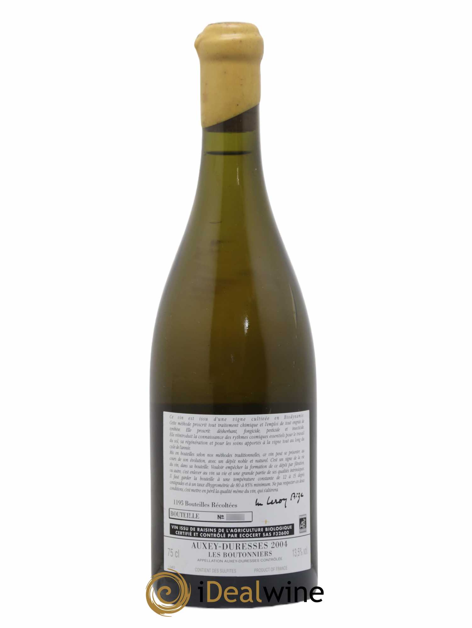 Auxey-Duresses Les Boutonniers d'Auvenay (Domaine) 2004 - Lot de 1 bouteille - 1