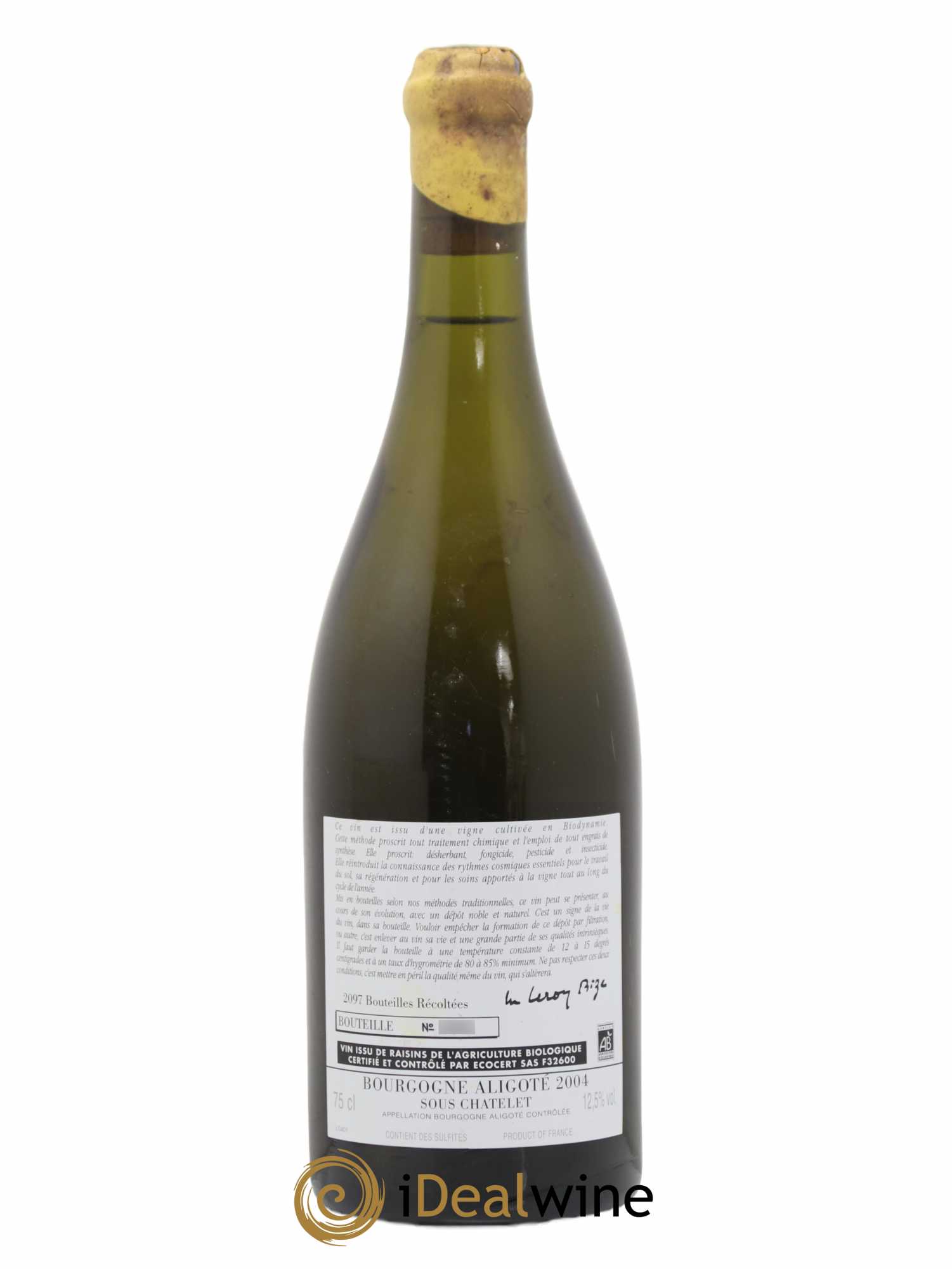 Bourgogne Aligoté Sous Chatelet d'Auvenay (Domaine) 2004 - Lot de 1 bouteille - 1