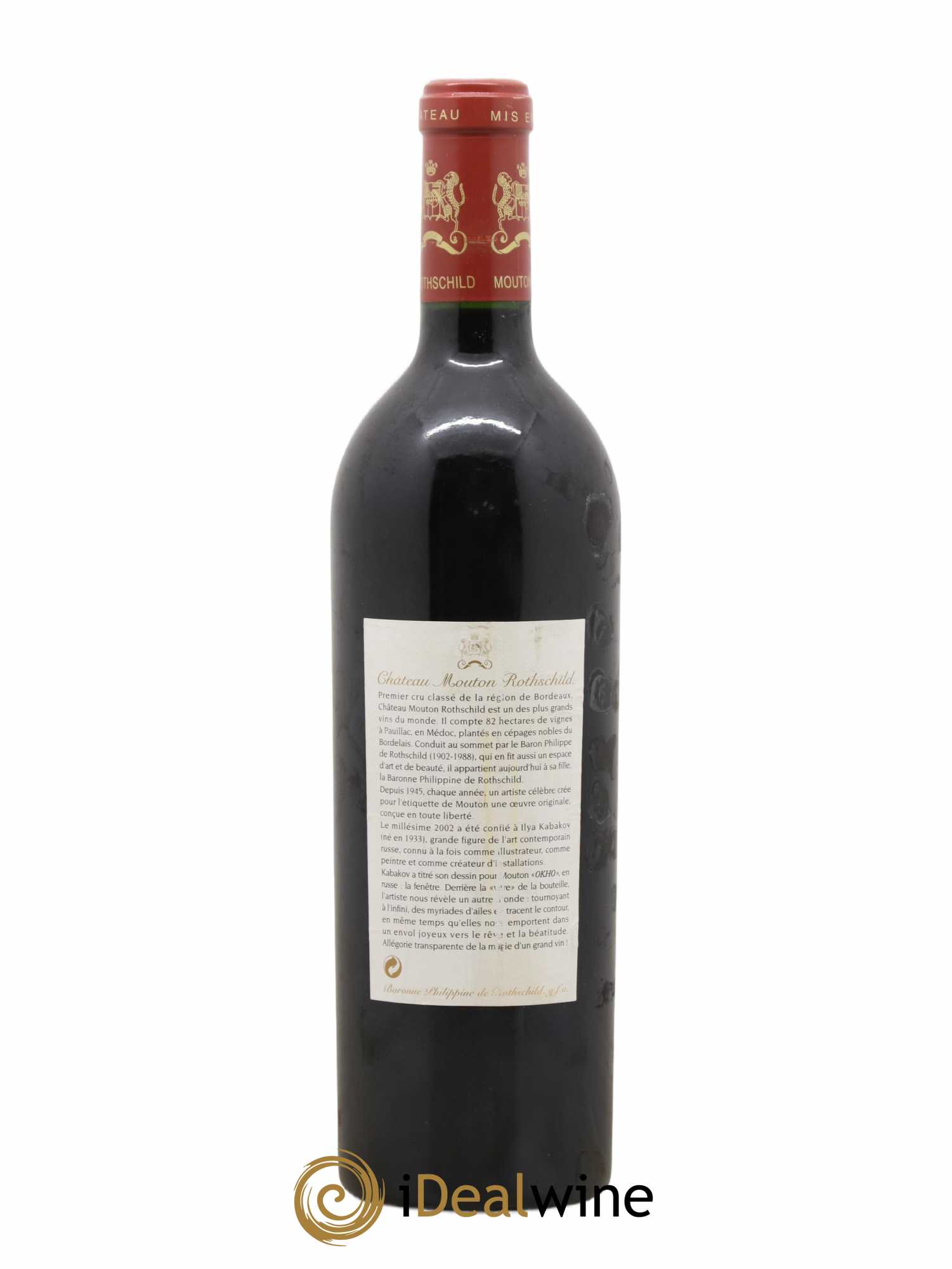 Château Mouton Rothschild 1er Grand Cru Classé 2002 - Lot de 1 bouteille - 1