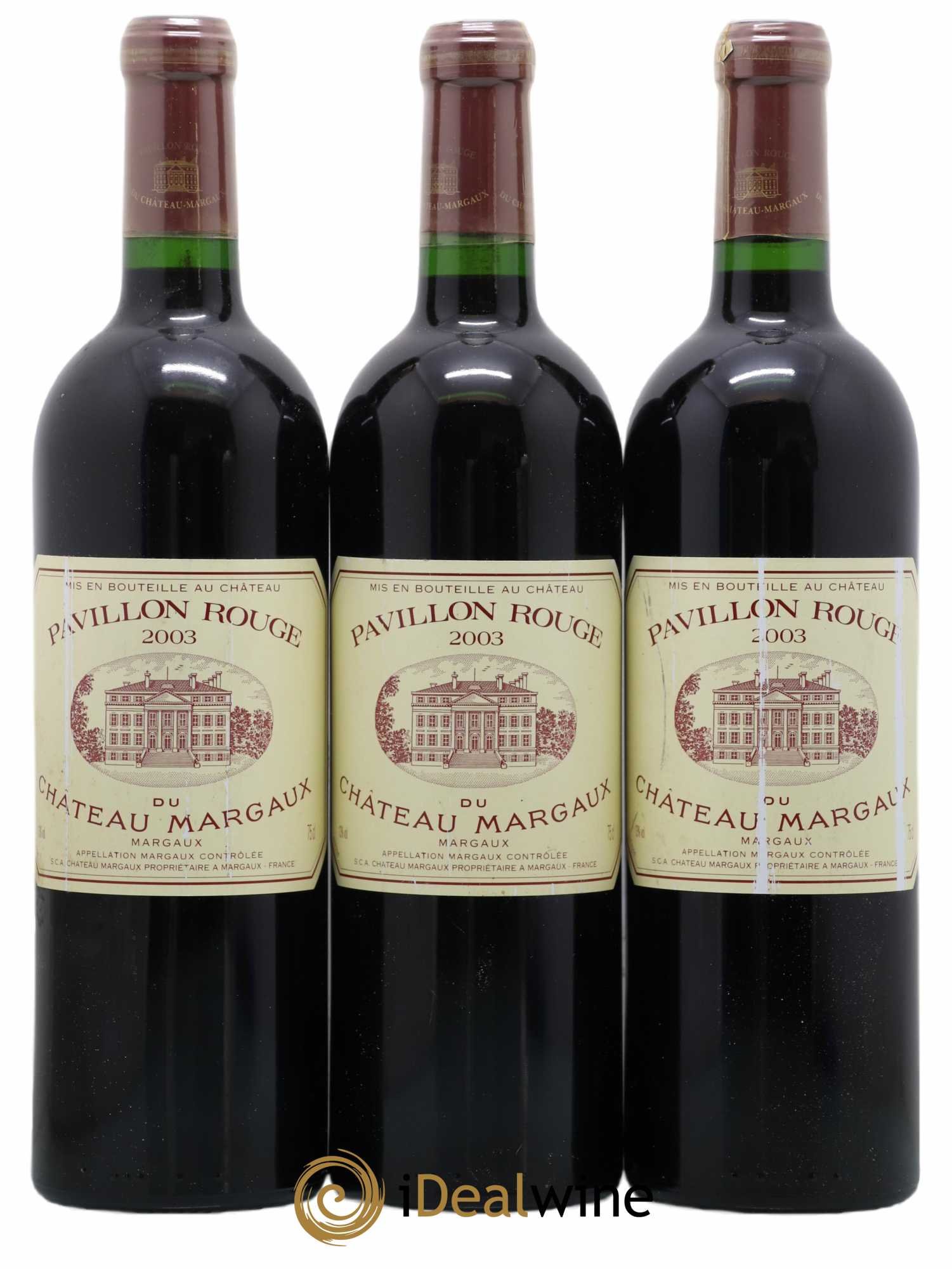 Pavillon Rouge du Château Margaux Second Vin 2003 - Lot de 3 bouteilles - 0