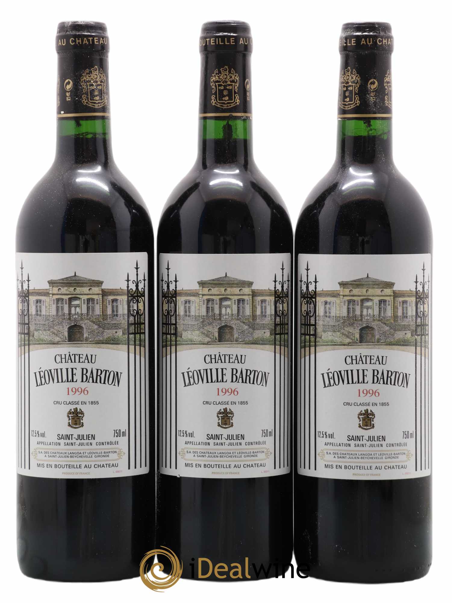 Château Léoville Barton 2ème Grand Cru Classé 1996 - Lot de 12 bouteilles - 1