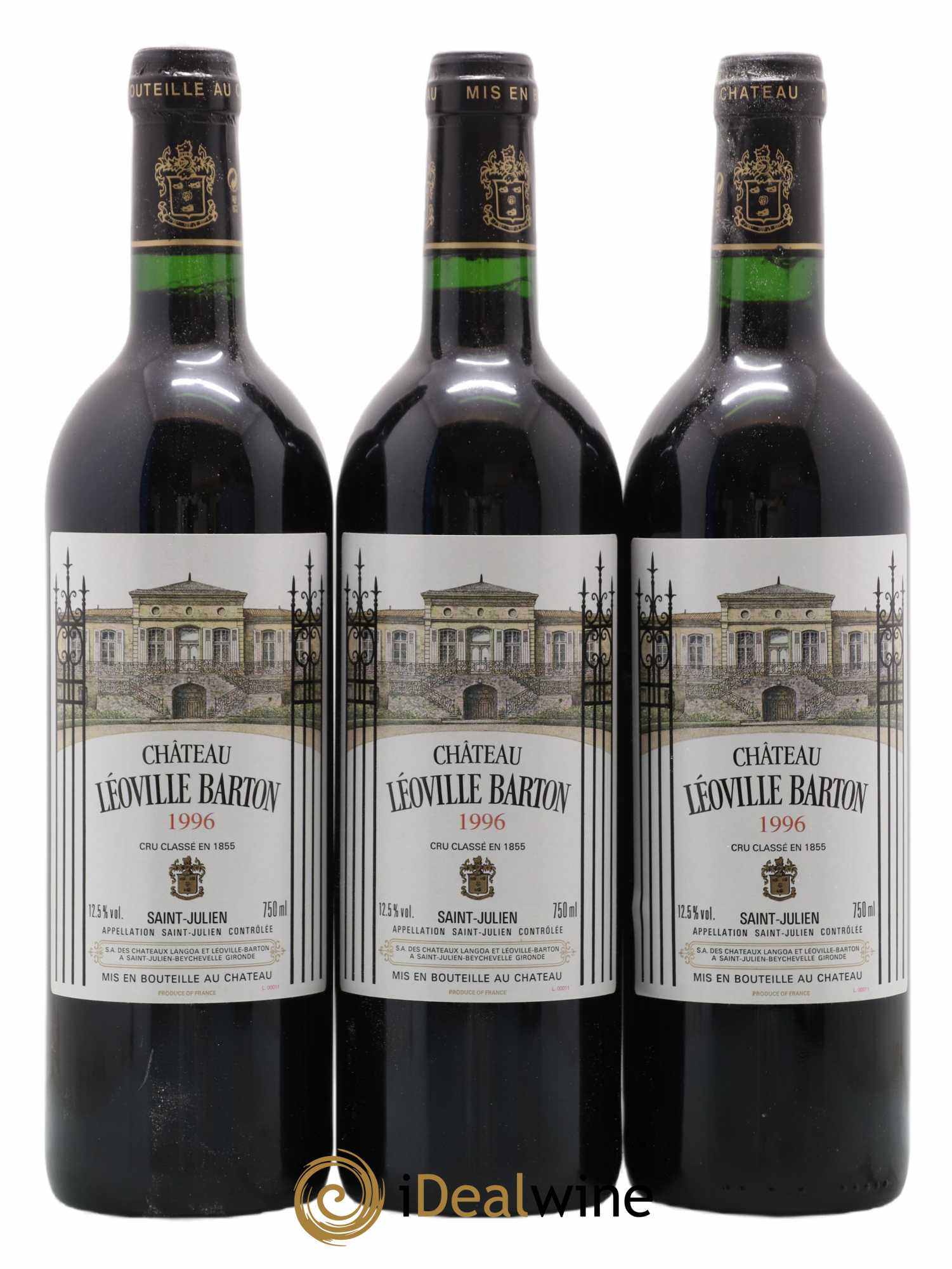 Château Léoville Barton 2ème Grand Cru Classé 1996 - Lot de 12 bouteilles - 2