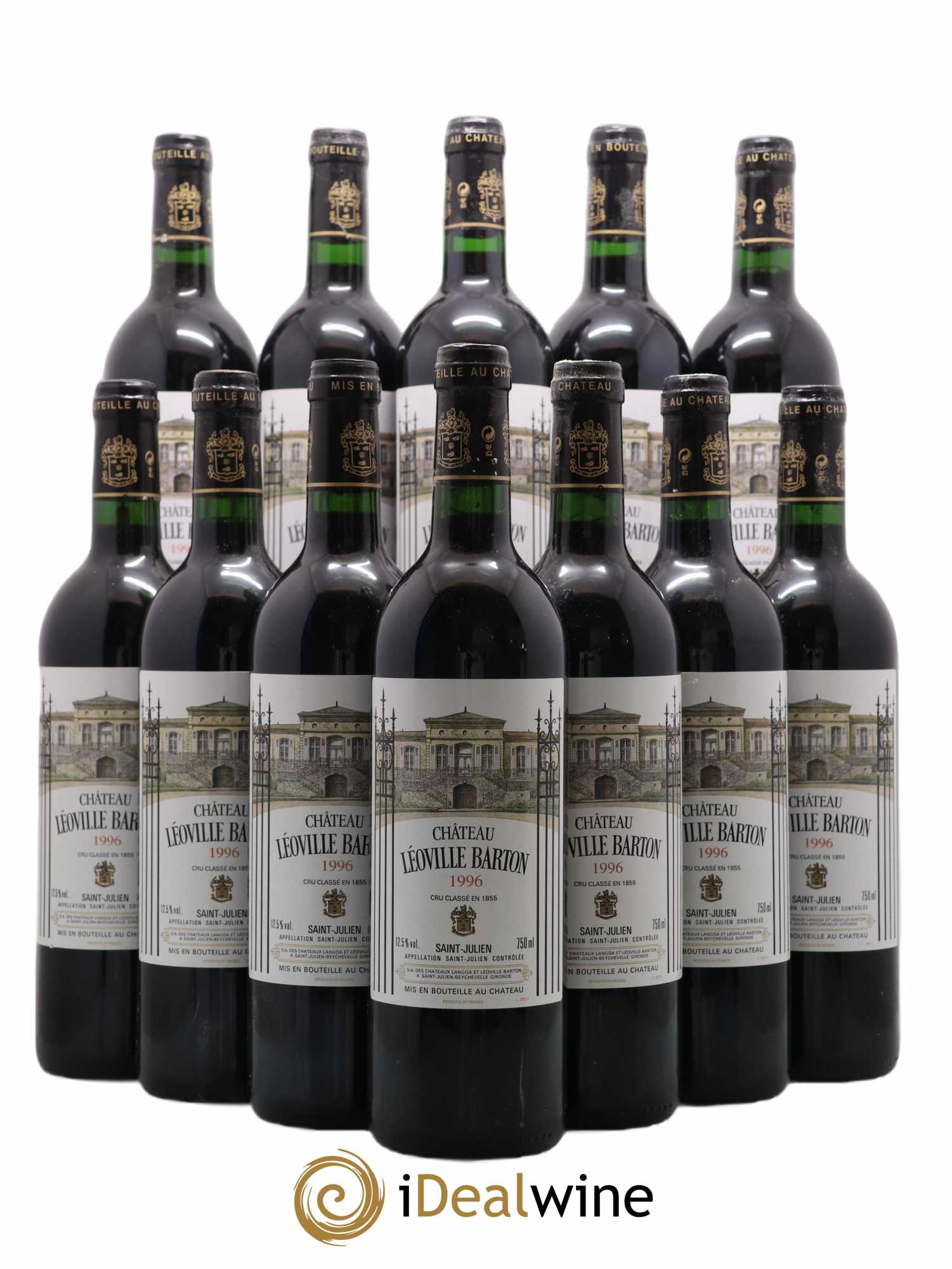 Château Léoville Barton 2ème Grand Cru Classé 1996 - Lot de 12 bouteilles - 0