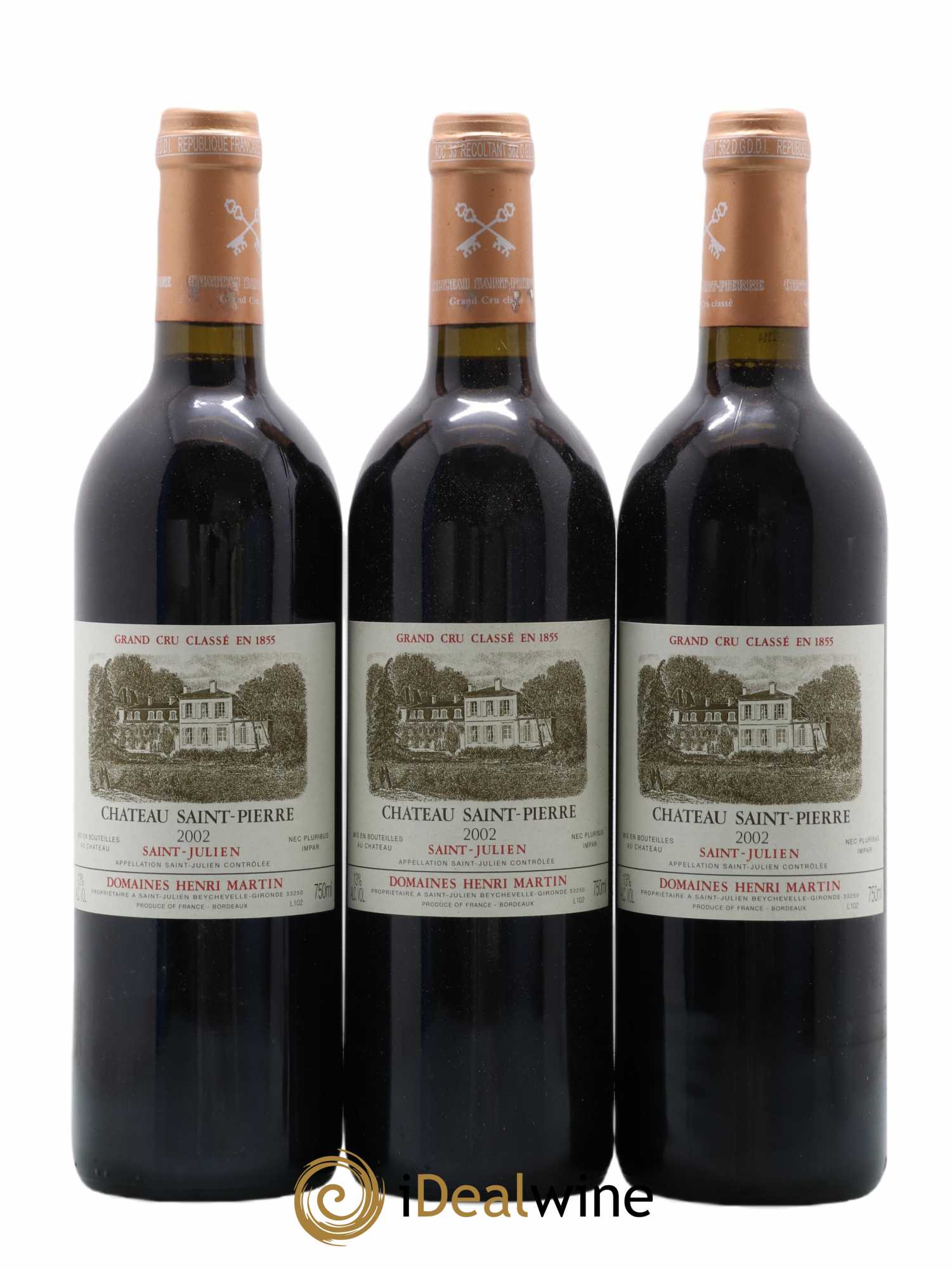 Château Saint-Pierre 4ème Grand Cru Classé 2002 - Lot de 12 bouteilles - 1