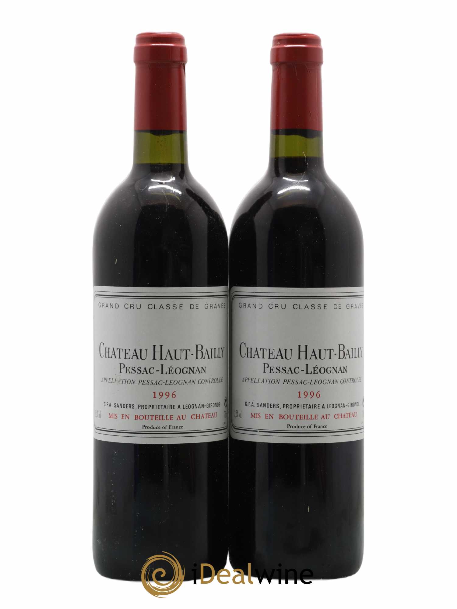 Château Haut-Bailly Cru Classé de Graves 1996 - Lot de 2 bouteilles - 0