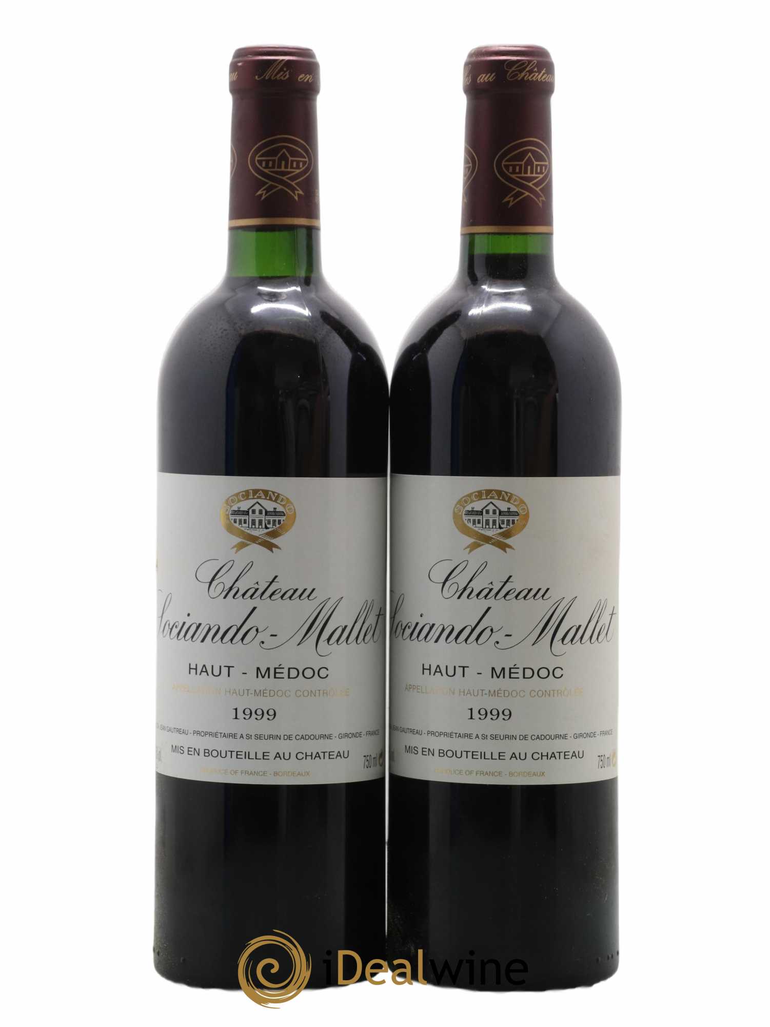 Château Sociando Mallet 1999 - Lot de 2 bouteilles - 0