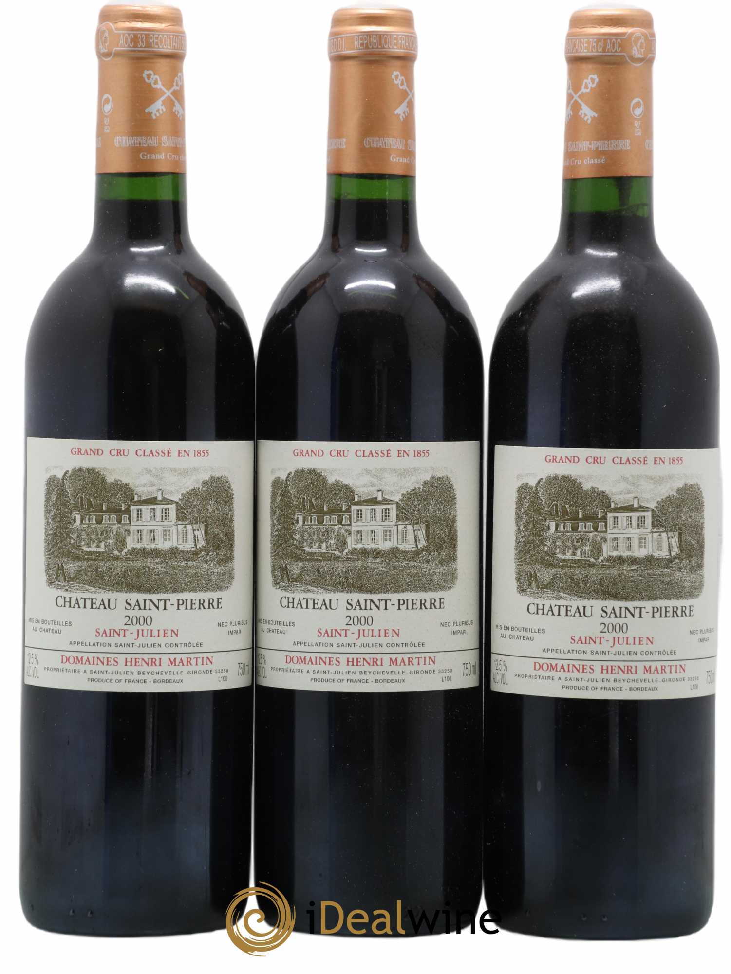 Château Saint-Pierre 4ème Grand Cru Classé 2000 - Lot de 12 bouteilles - 1