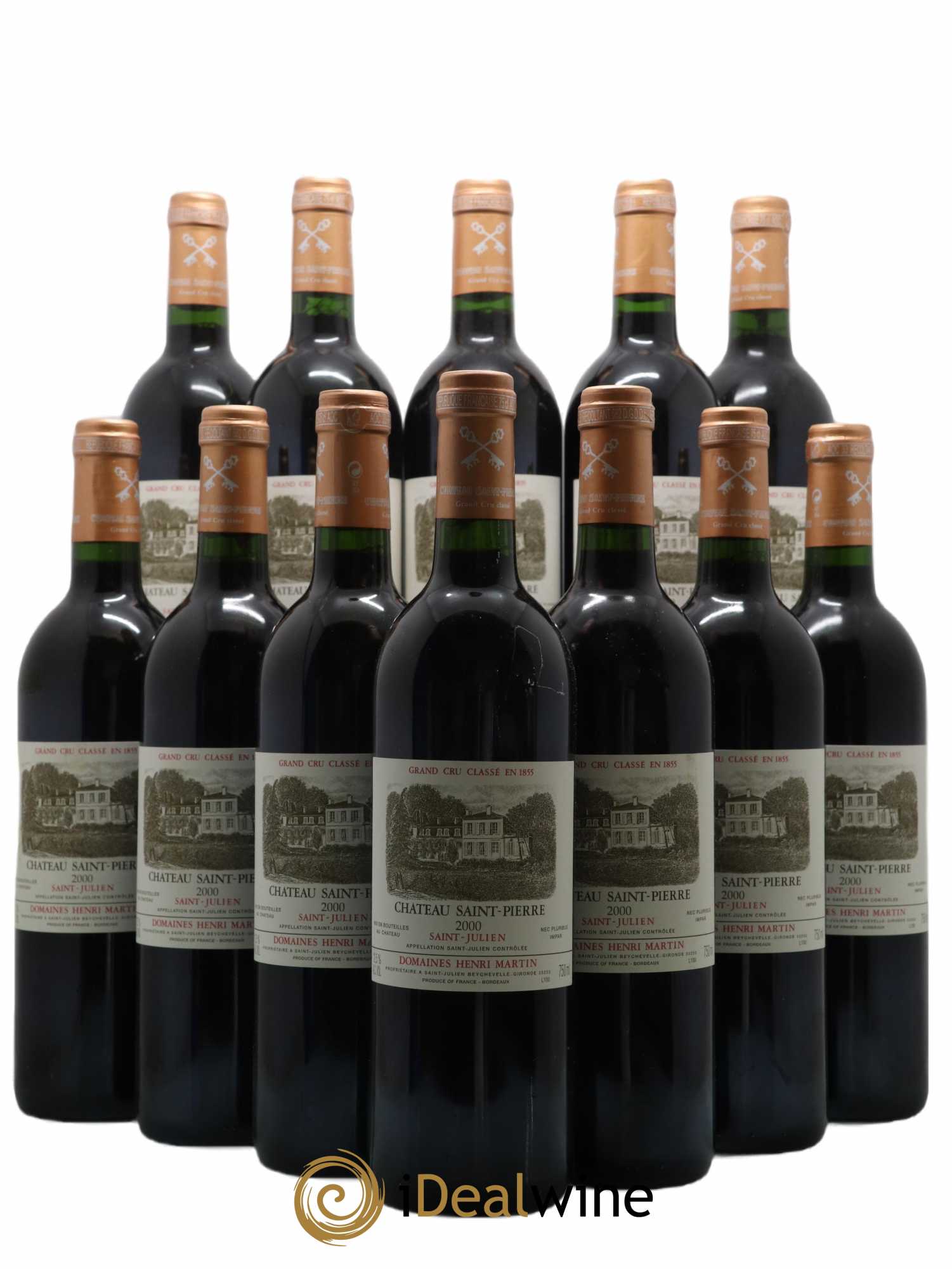 Château Saint-Pierre 4ème Grand Cru Classé 2000 - Lot de 12 bouteilles - 0