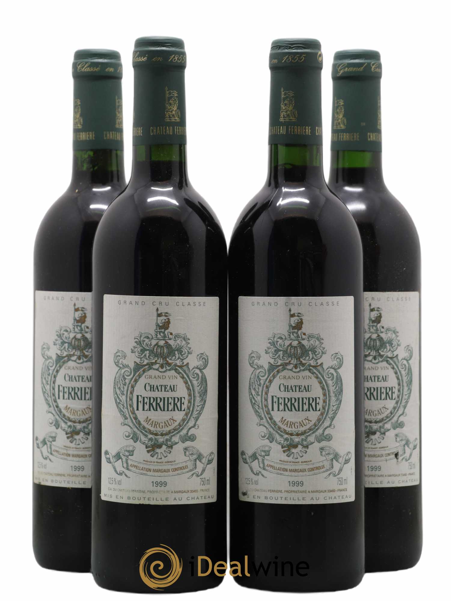 Château Ferrière 3ème Grand Cru Classé 1999 - Lot of 4 bottles - 0