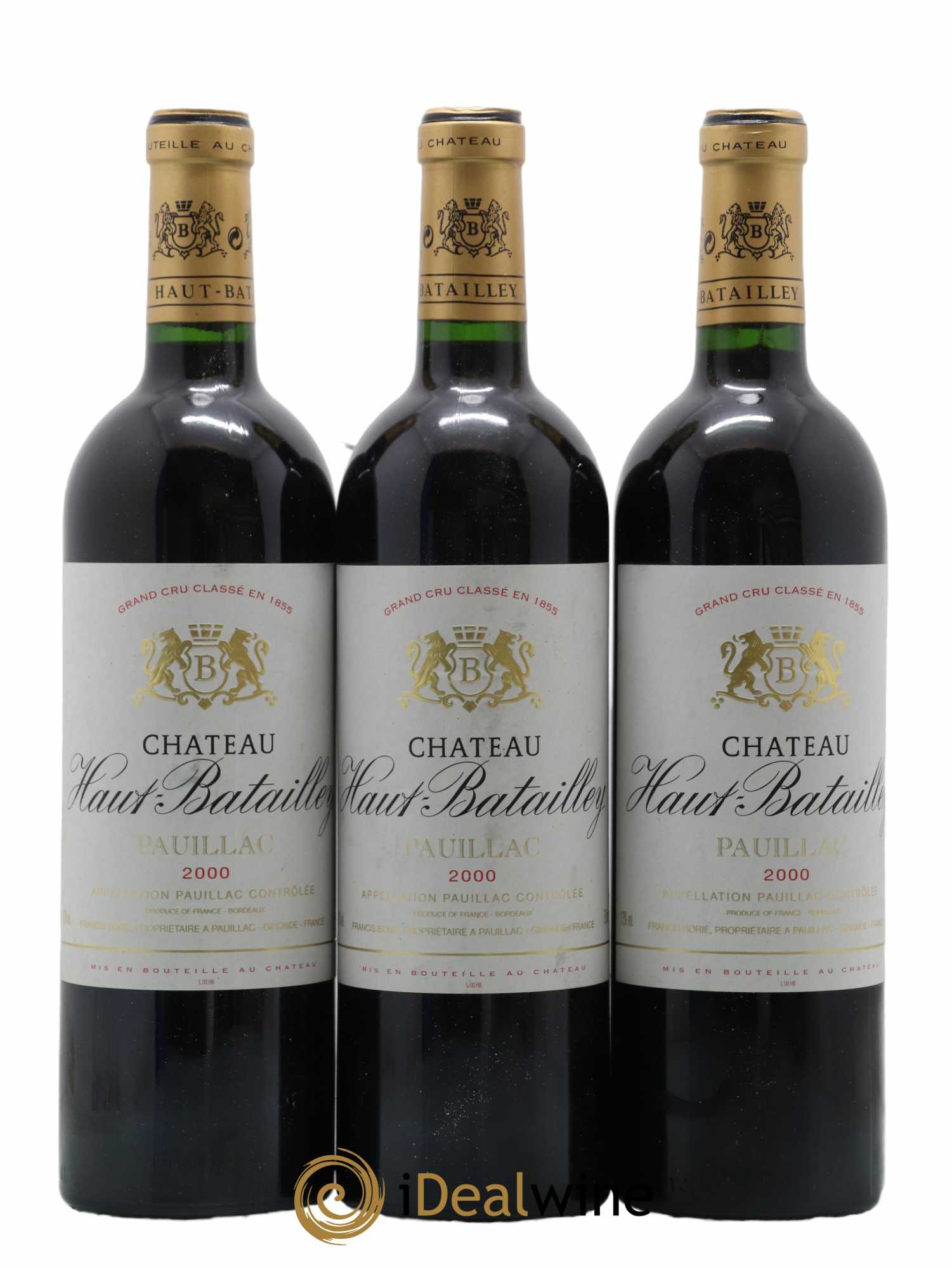 Château Haut Batailley 5ème Grand Cru Classé 2000 - Lot de 3 bouteilles - 0