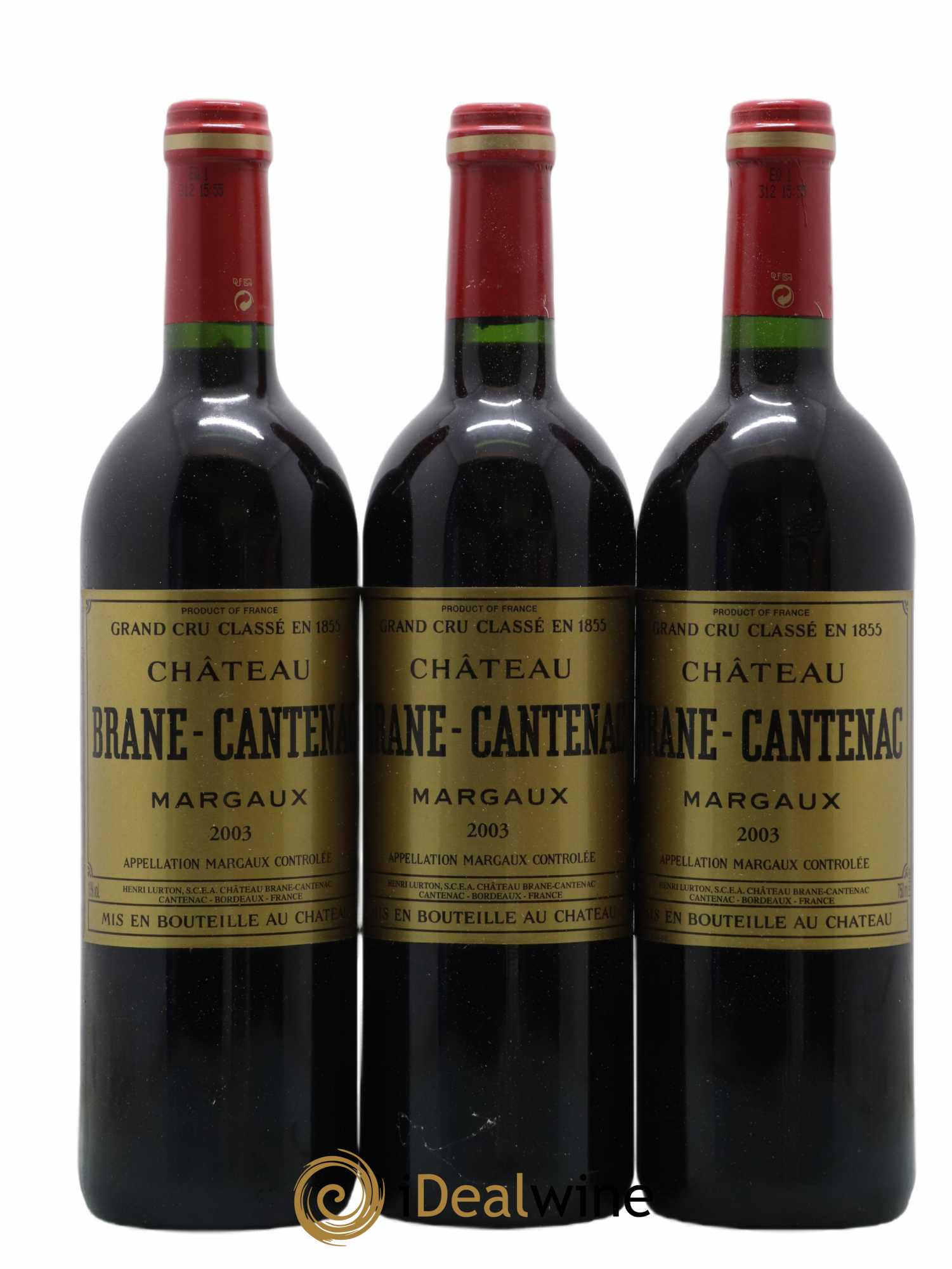 Château Brane Cantenac 2ème Grand Cru Classé 2003 - Lot de 12 bouteilles - 1