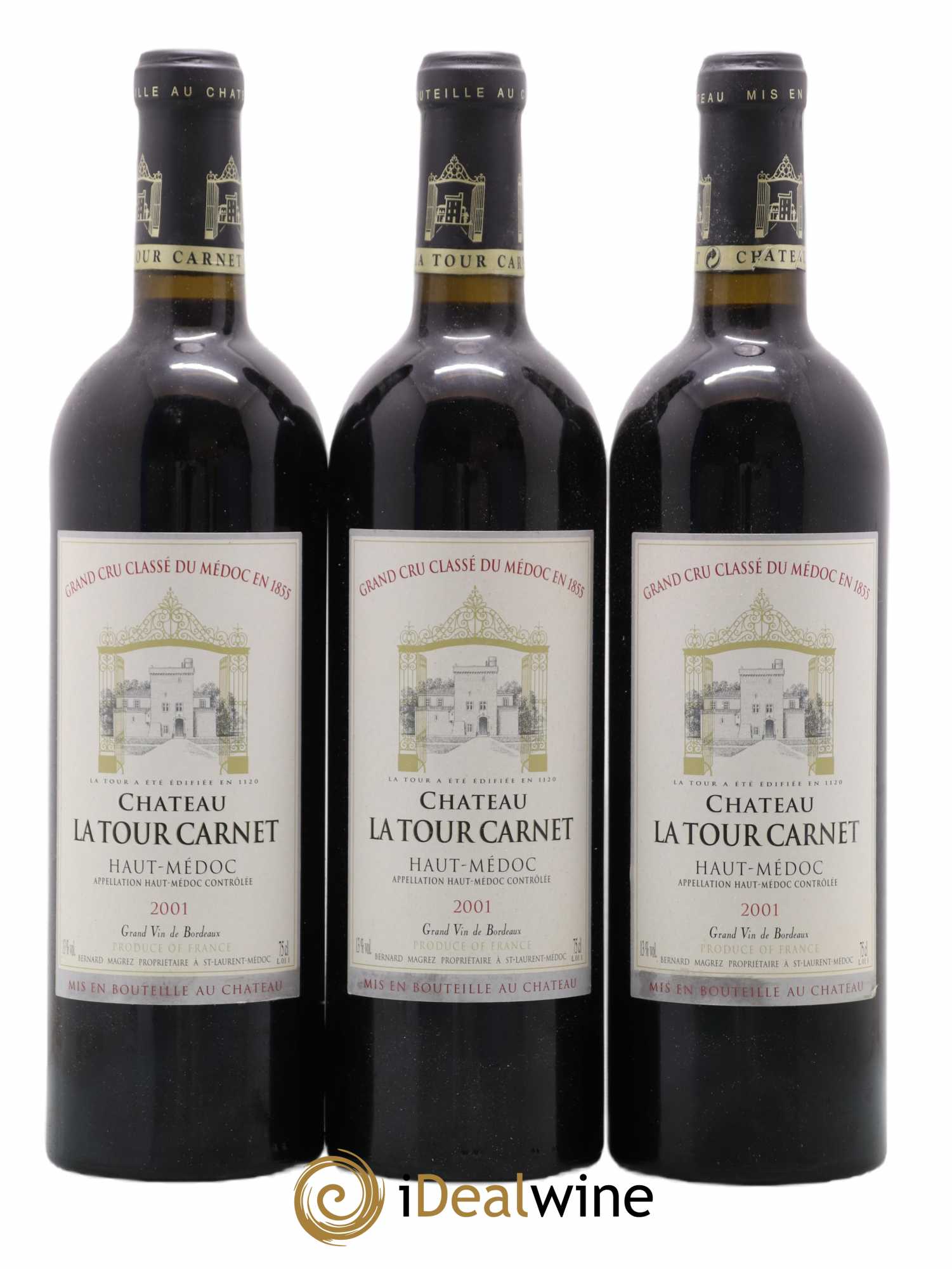 Château la Tour Carnet 4ème Grand Cru Classé 2001 - Lot de 12 bouteilles - 3