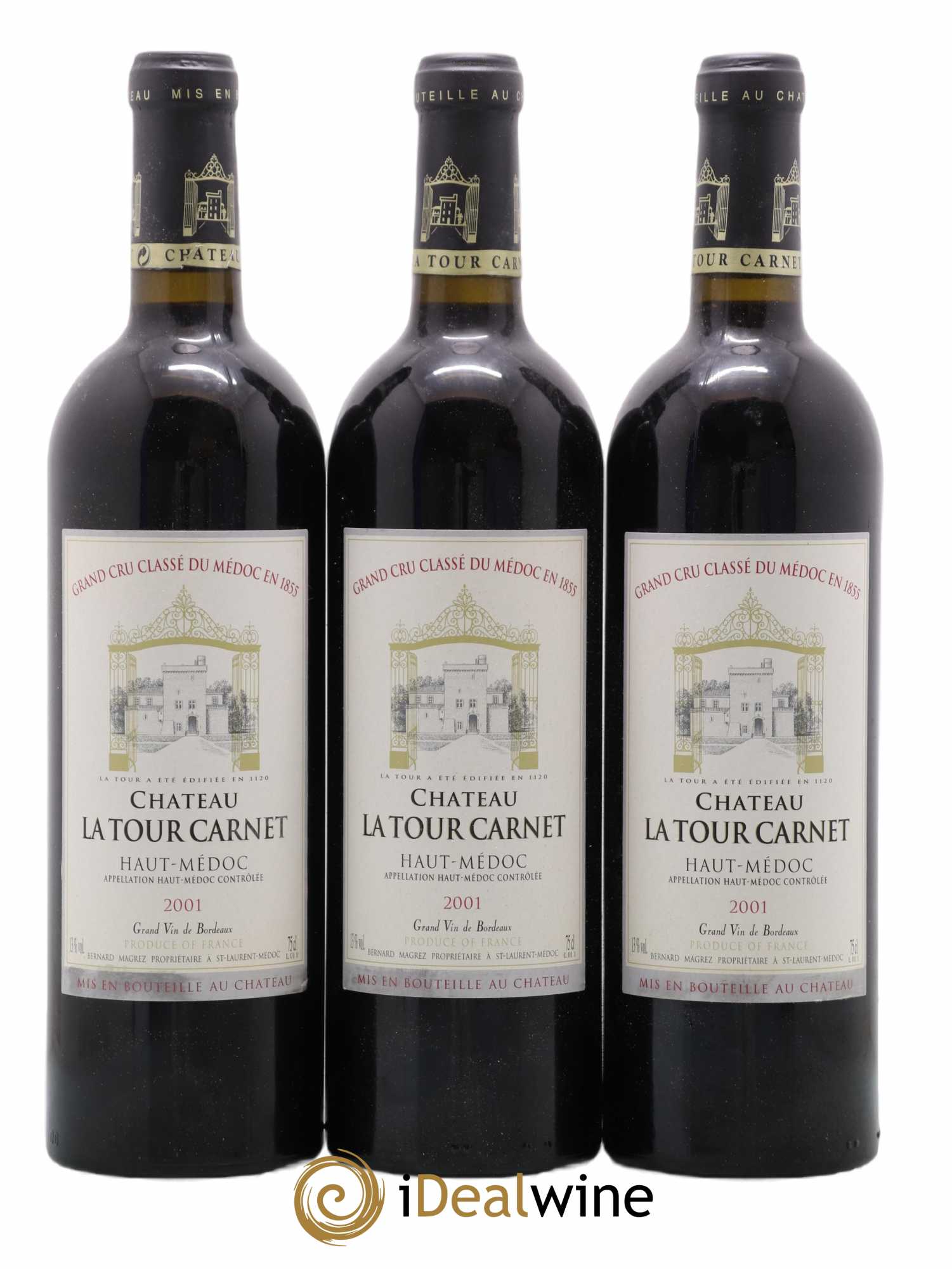 Château la Tour Carnet 4ème Grand Cru Classé 2001 - Lot de 12 bouteilles - 4